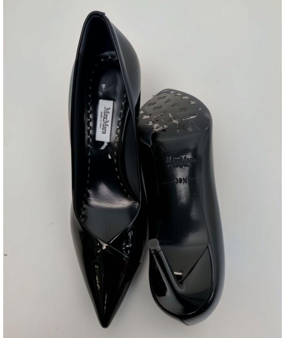 MAX MARA Черные туфли из лакированной кожи, фото 6