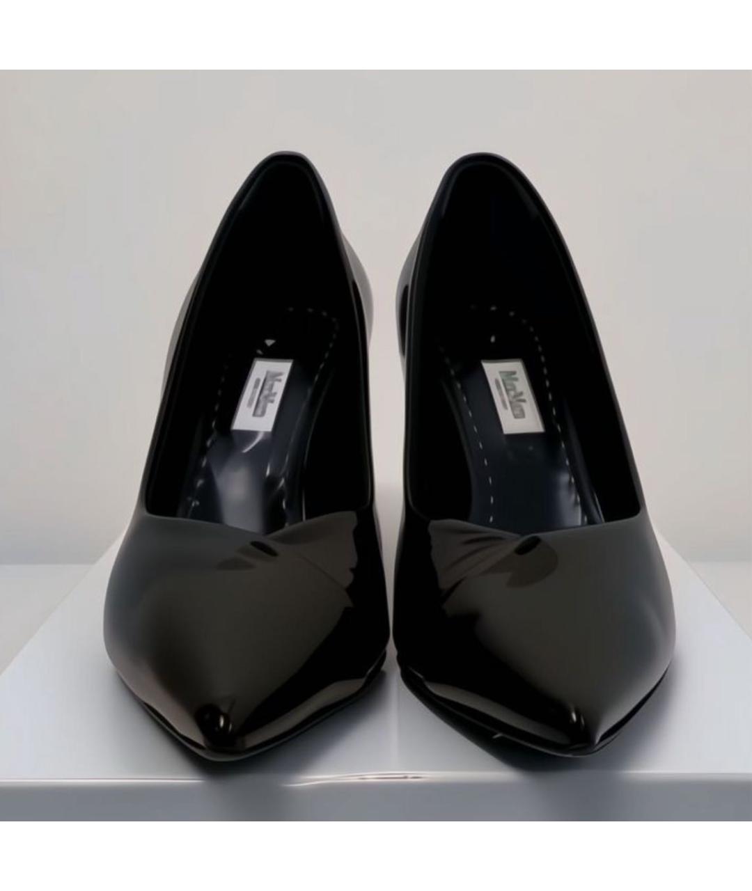 MAX MARA Черные туфли из лакированной кожи, фото 2