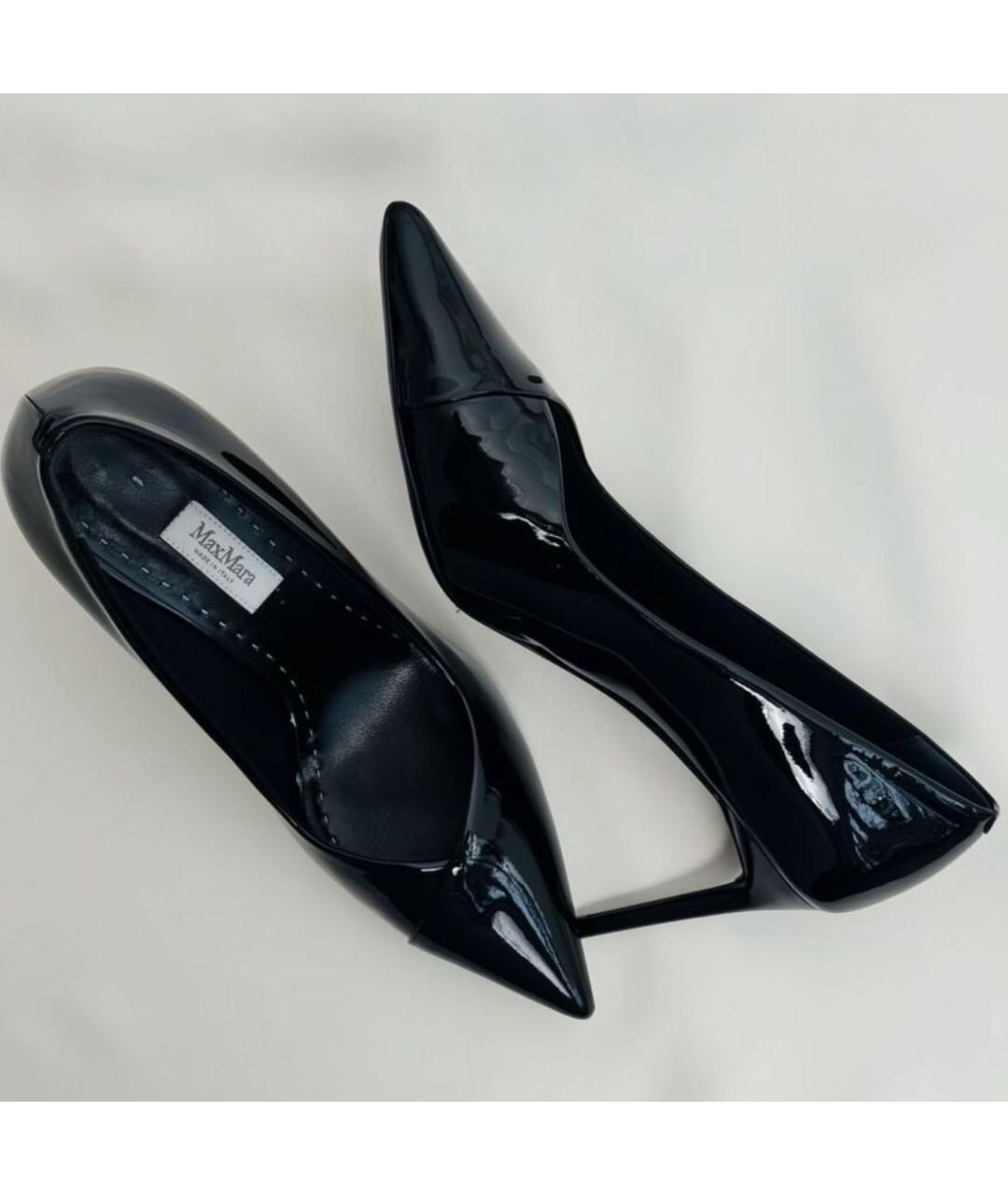 MAX MARA Черные туфли из лакированной кожи, фото 5