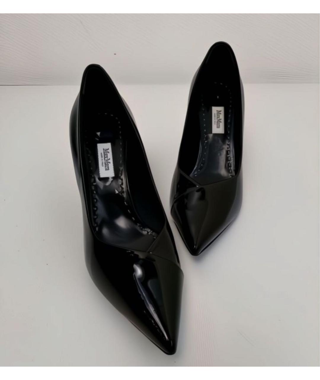 MAX MARA Черные туфли из лакированной кожи, фото 3