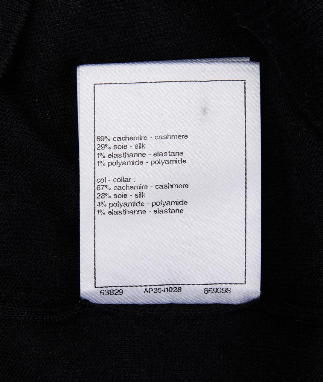 CHANEL Черный кашемировый джемпер / свитер, фото 6