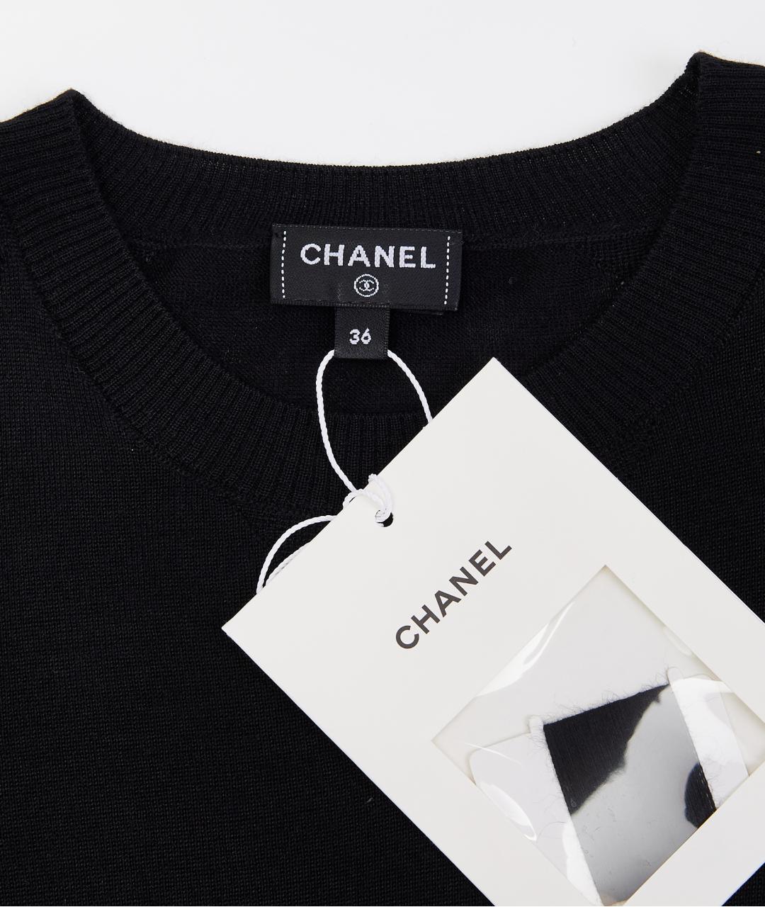 CHANEL Черный кашемировый джемпер / свитер, фото 4