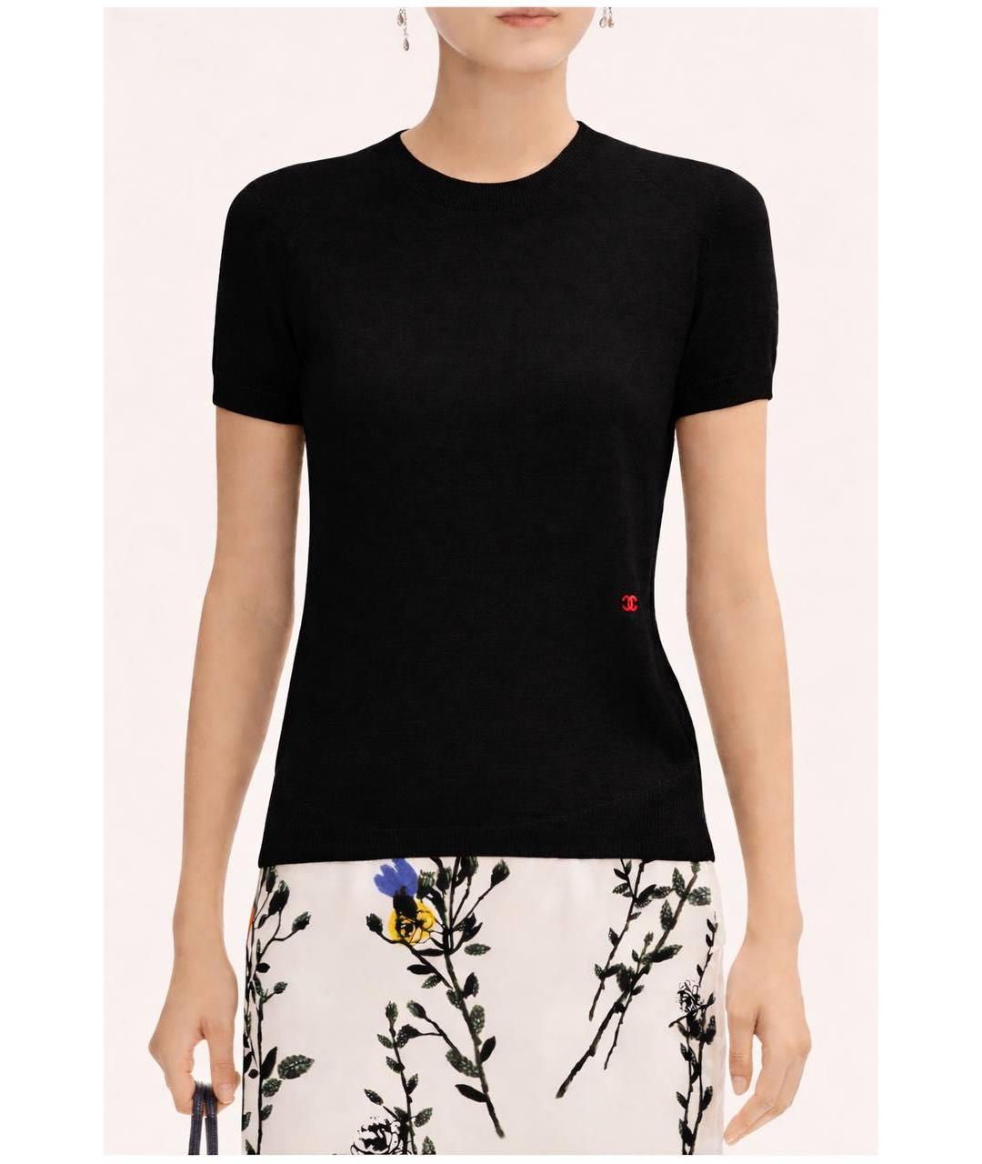 CHANEL Черный кашемировый джемпер / свитер, фото 2