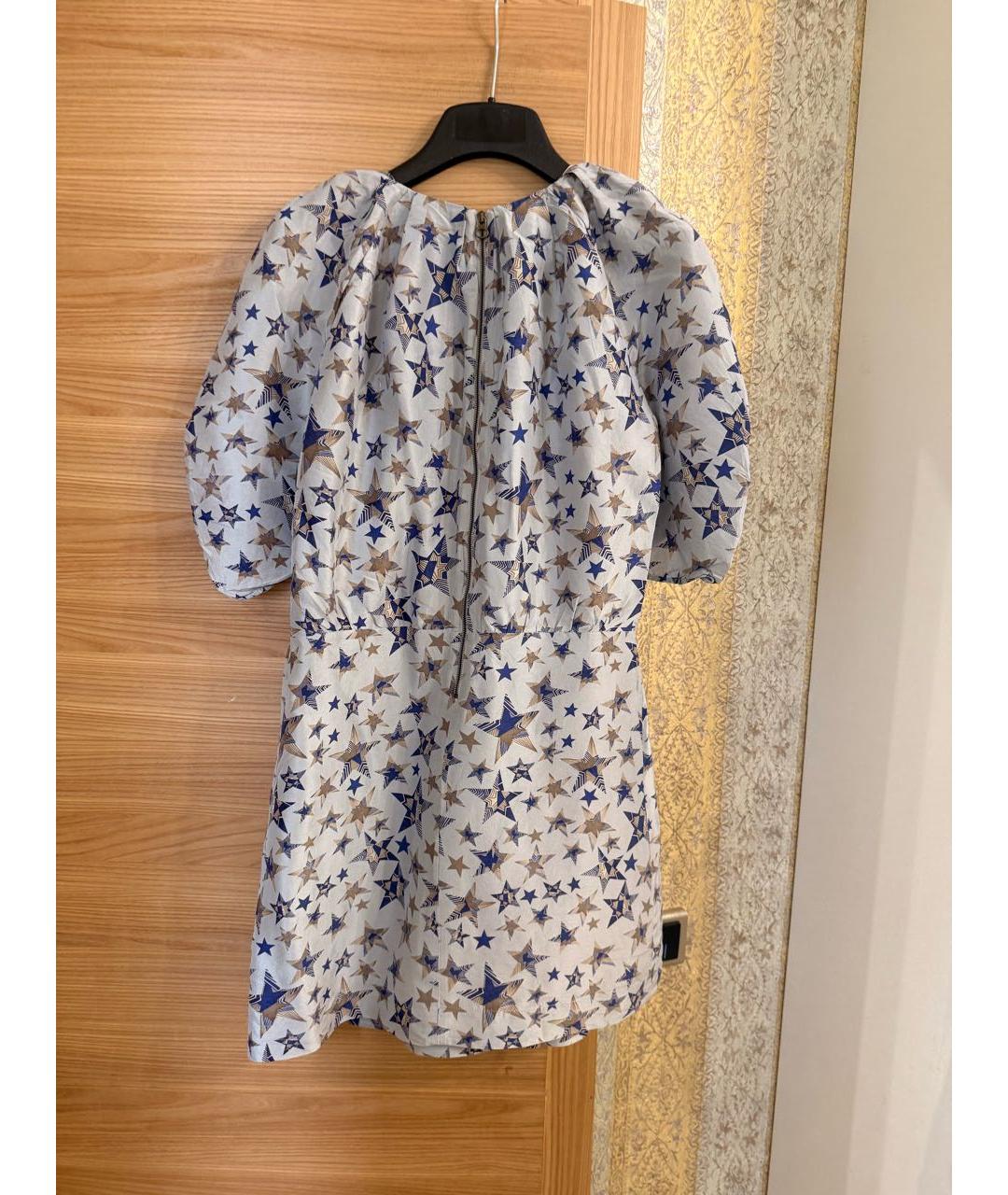 SEE BY CHLOE Голубое шелковое повседневное платье, фото 8