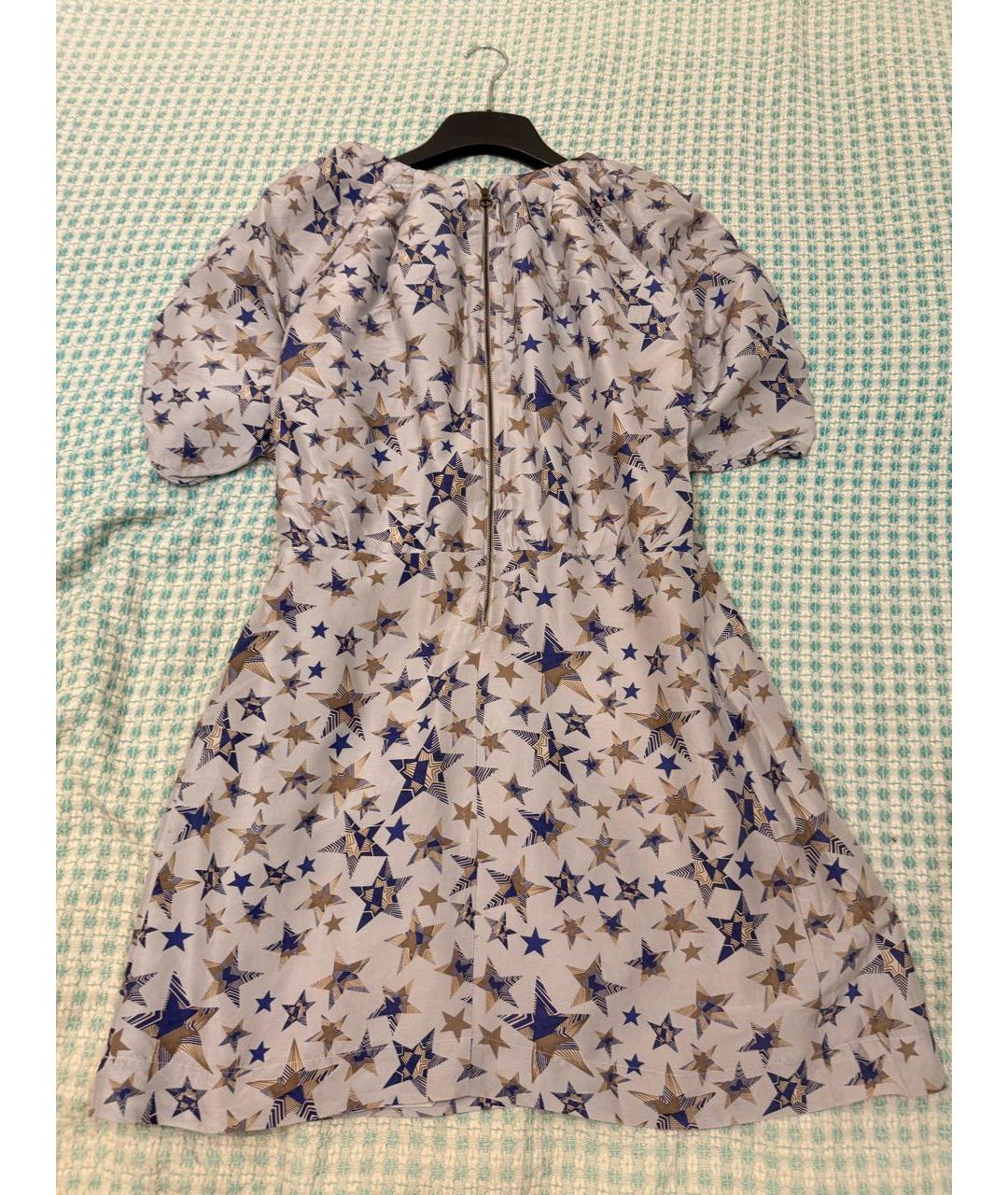 SEE BY CHLOE Голубое шелковое повседневное платье, фото 5