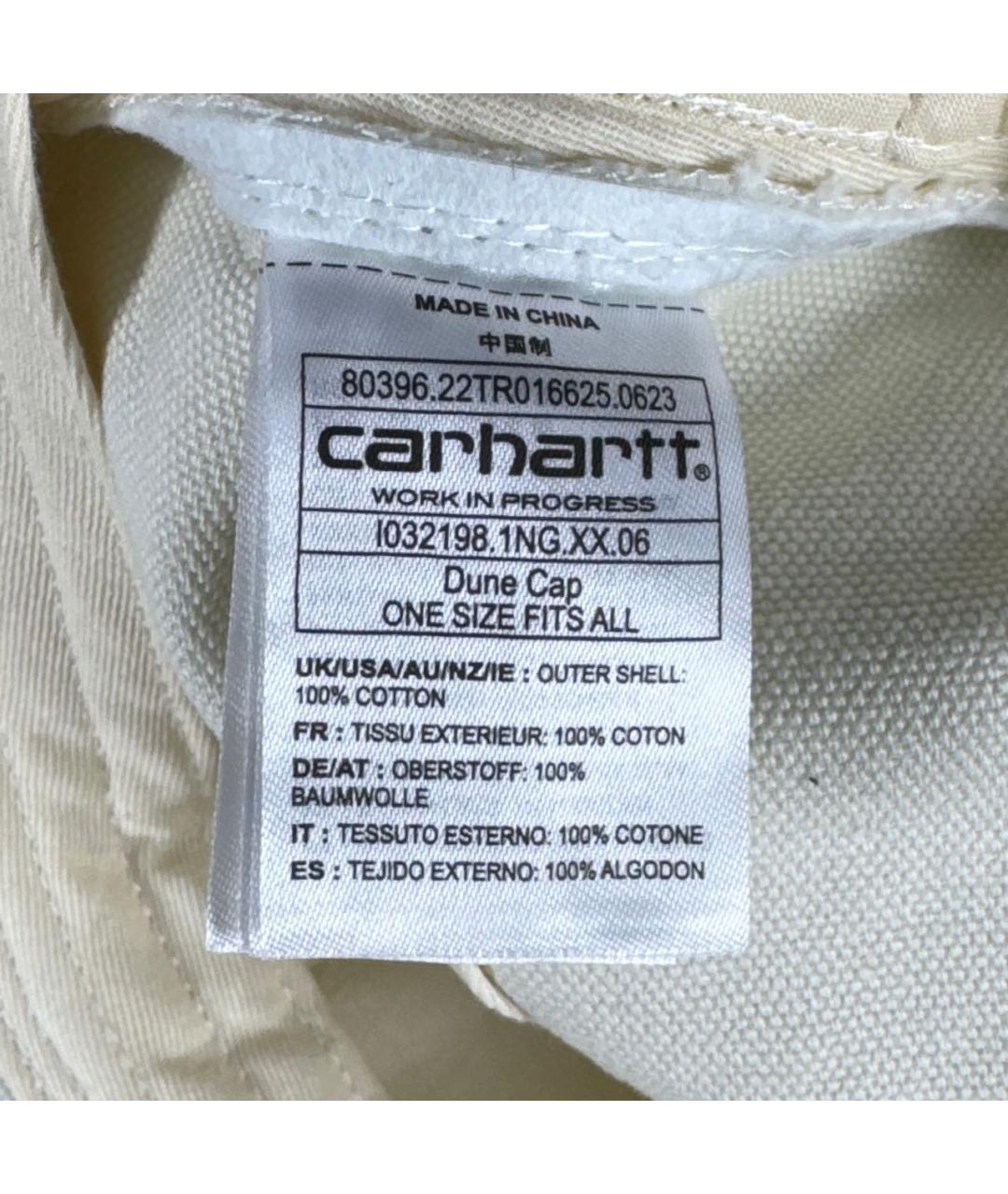 CARHARTT WIP Белая хлопковая кепка/бейсболка, фото 4