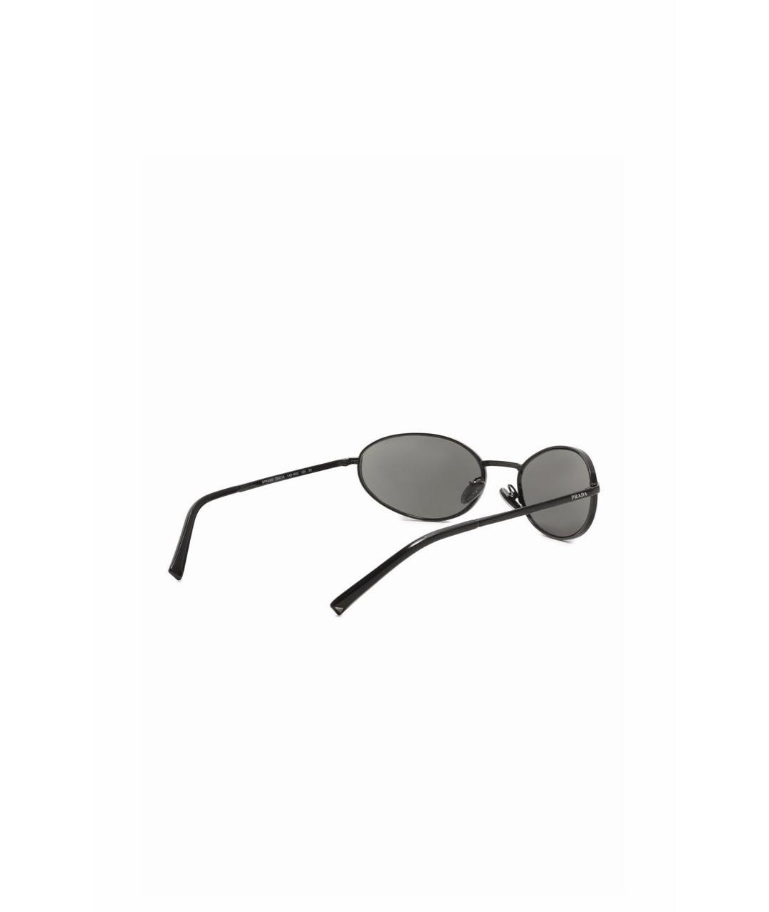 PRADA Черные металлические солнцезащитные очки, фото 2