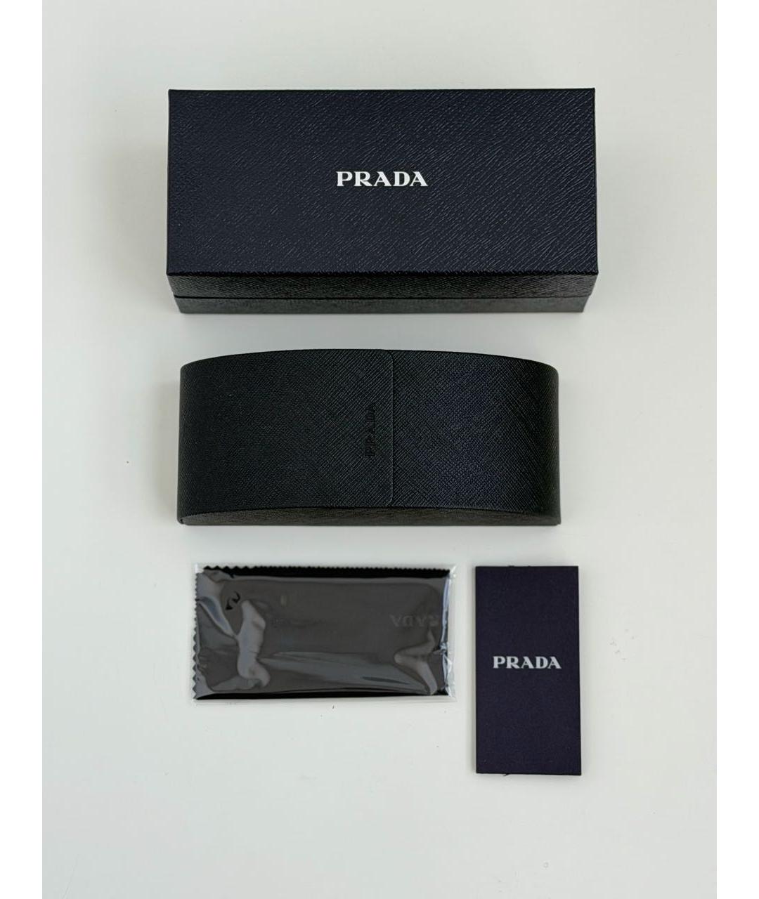 PRADA Черные металлические солнцезащитные очки, фото 7