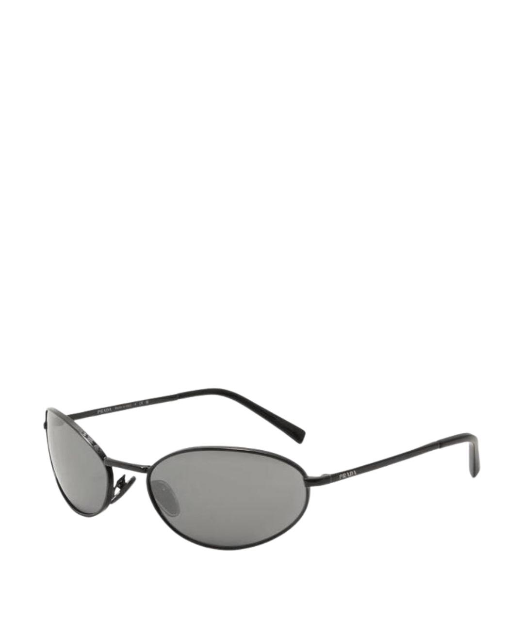 PRADA Черные металлические солнцезащитные очки, фото 1