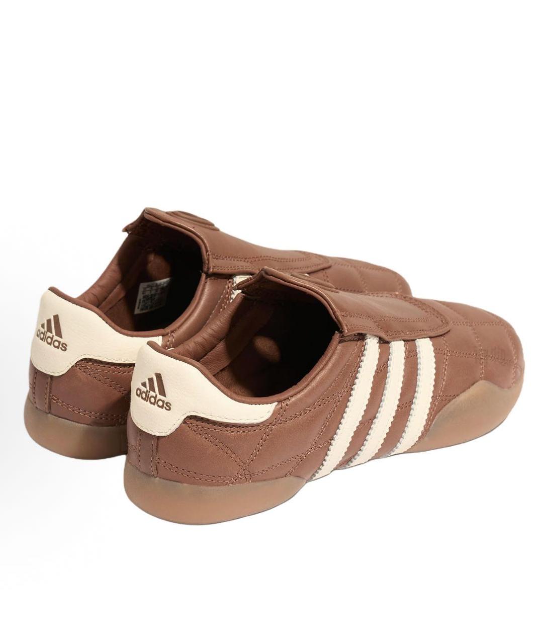 ADIDAS Коричневые кожаные низкие кроссовки / кеды, фото 6