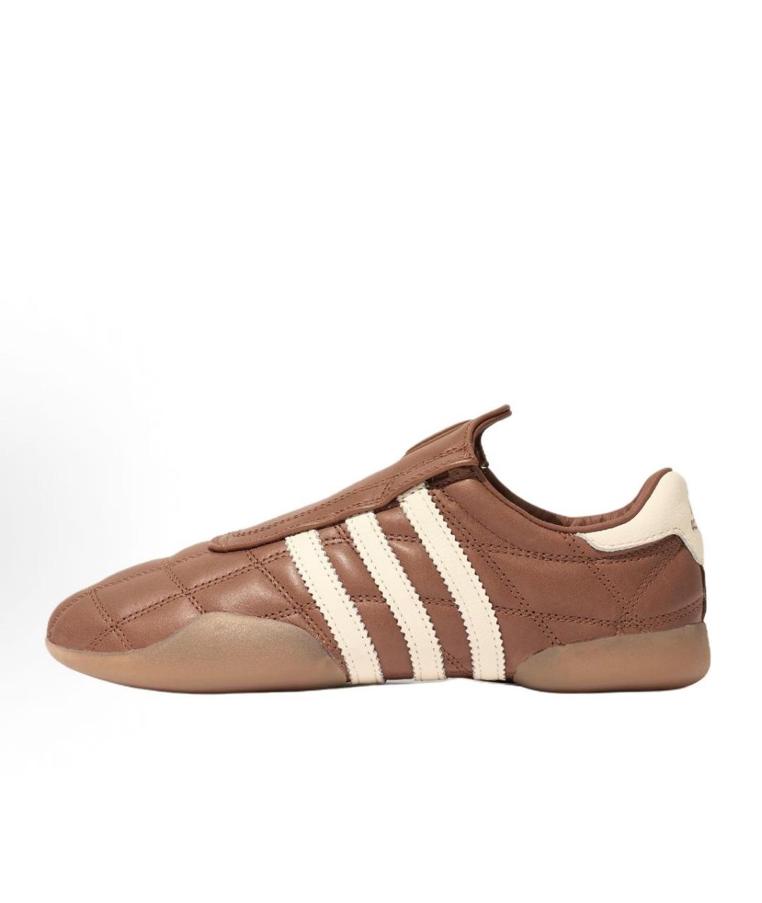 ADIDAS Коричневые кожаные низкие кроссовки / кеды, фото 2