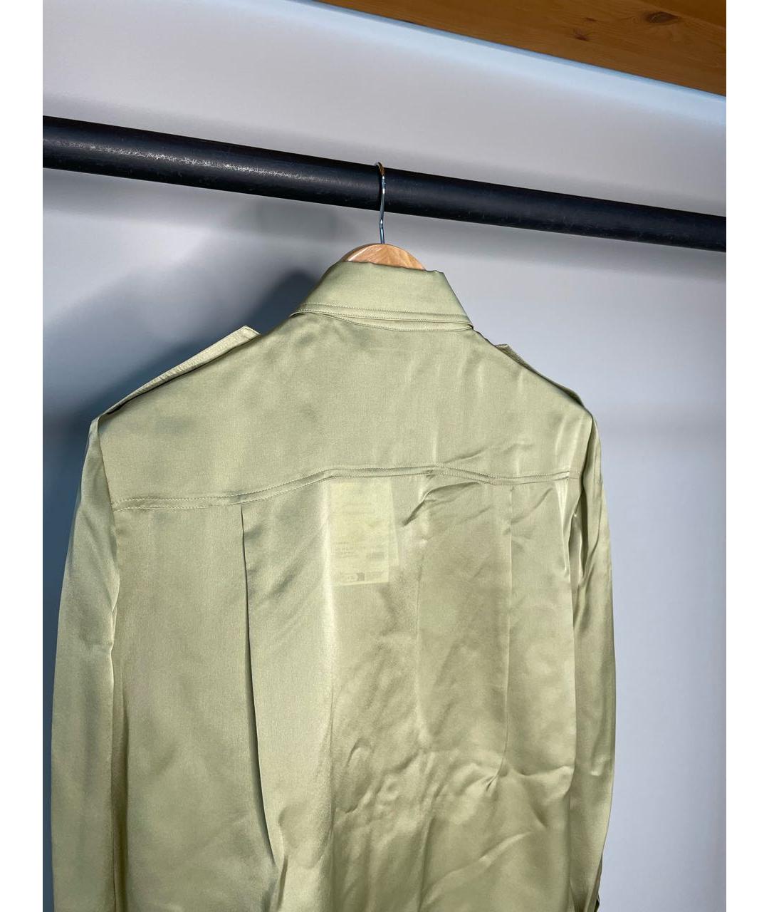 ZIMMERMANN Хаки шелковая рубашка, фото 2