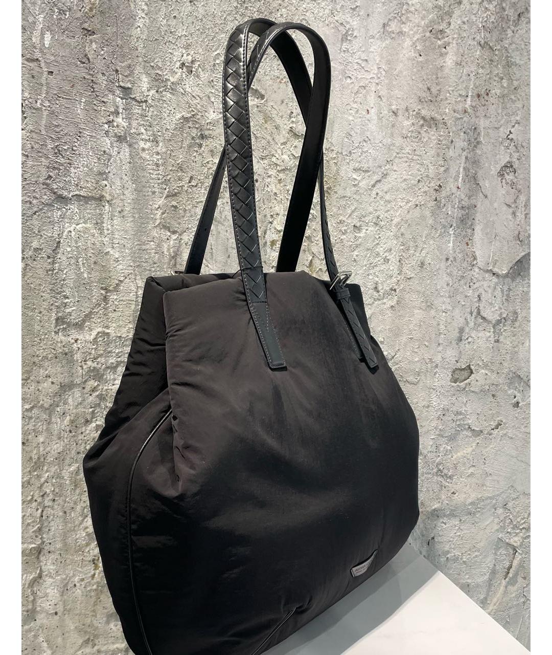 BOTTEGA VENETA Черная тканевая сумка тоут, фото 7