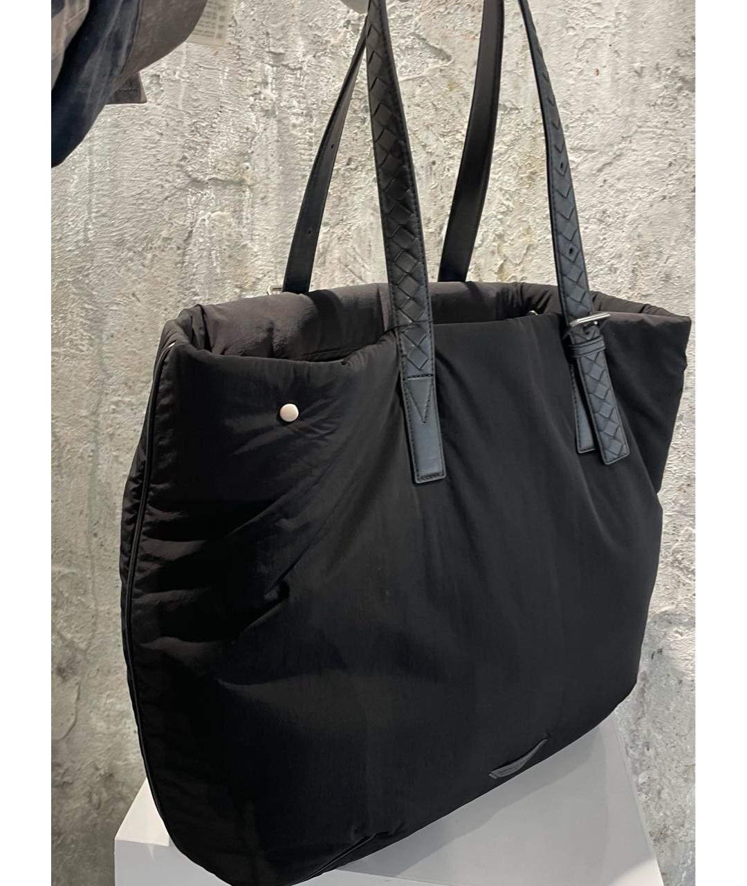 BOTTEGA VENETA Черная тканевая сумка тоут, фото 3