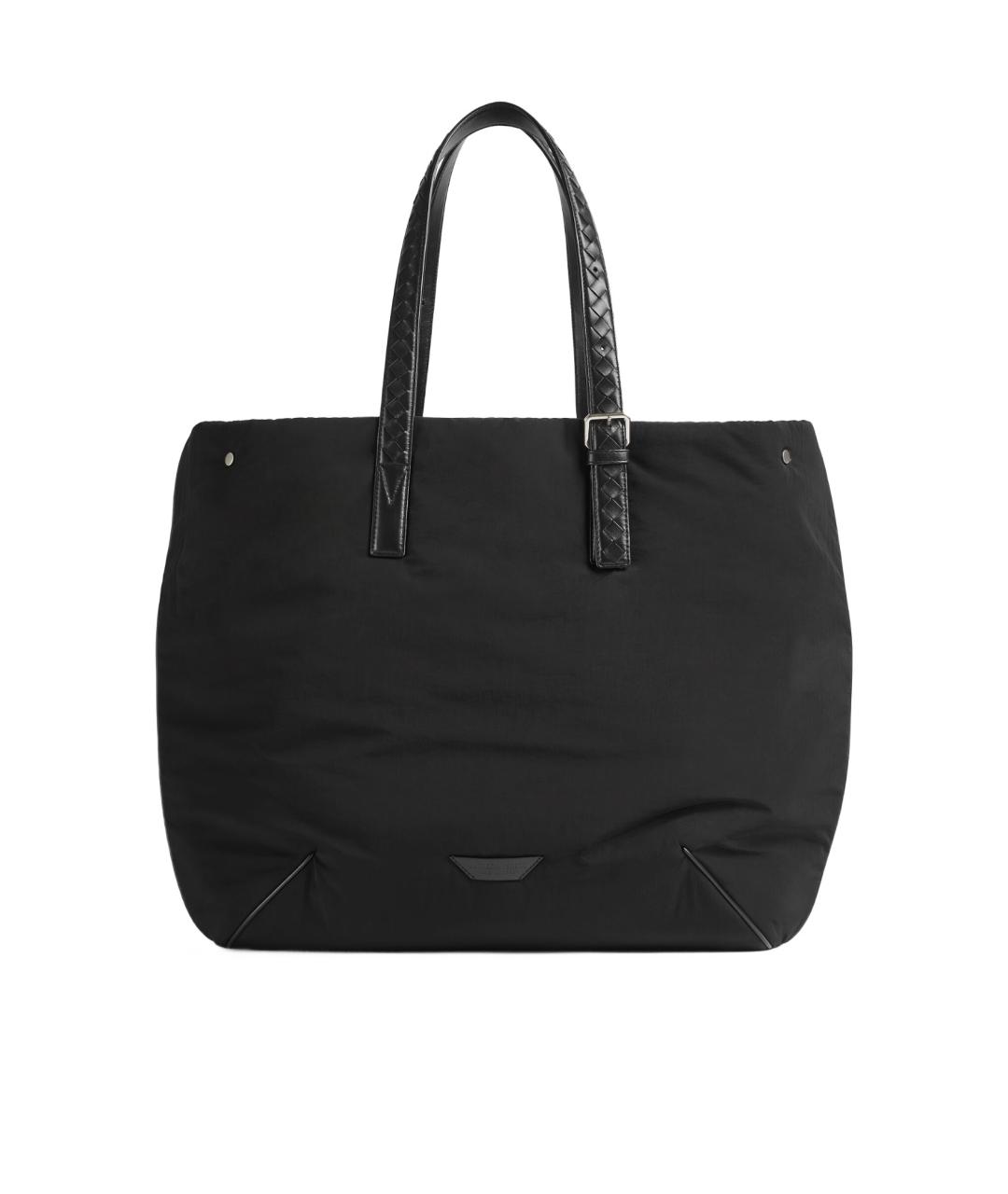 BOTTEGA VENETA Черная тканевая сумка тоут, фото 1