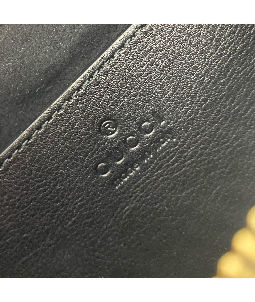 GUCCI Черная кожаная сумка через плечо, фото 7