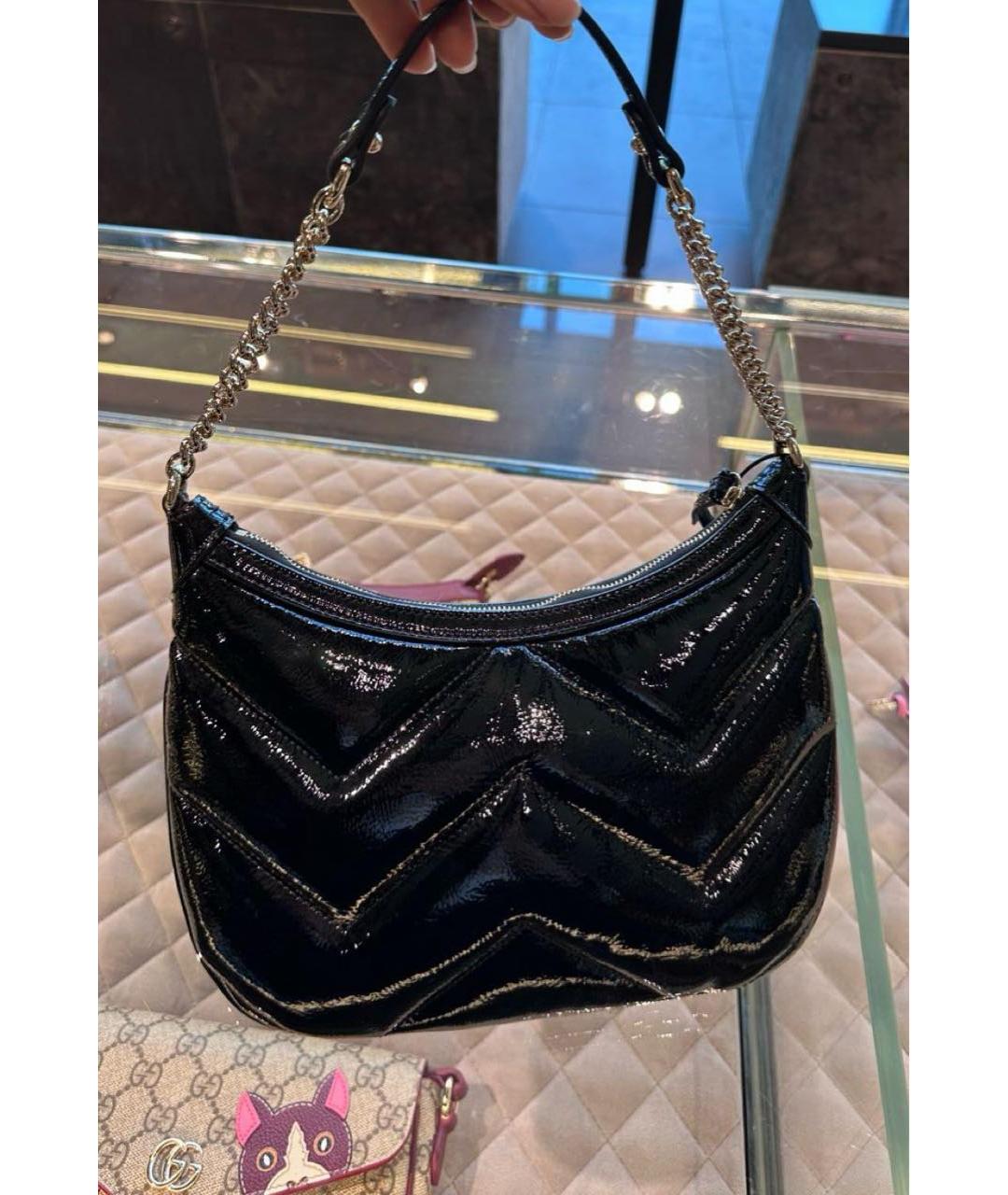 GUCCI Черная кожаная сумка через плечо, фото 3