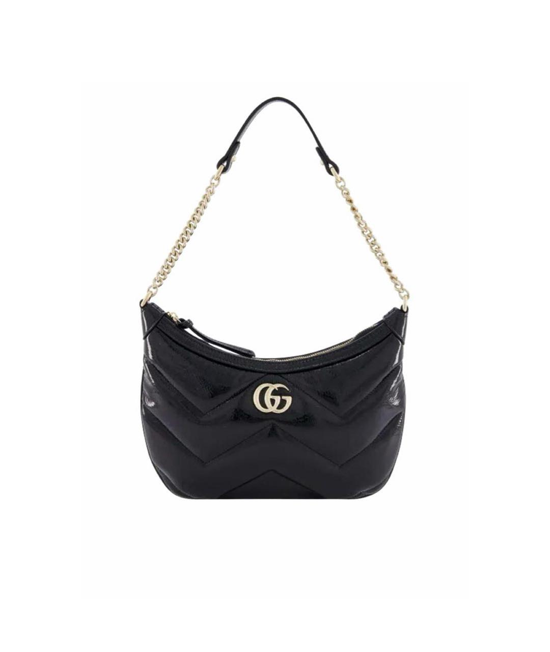 GUCCI Черная кожаная сумка через плечо, фото 8