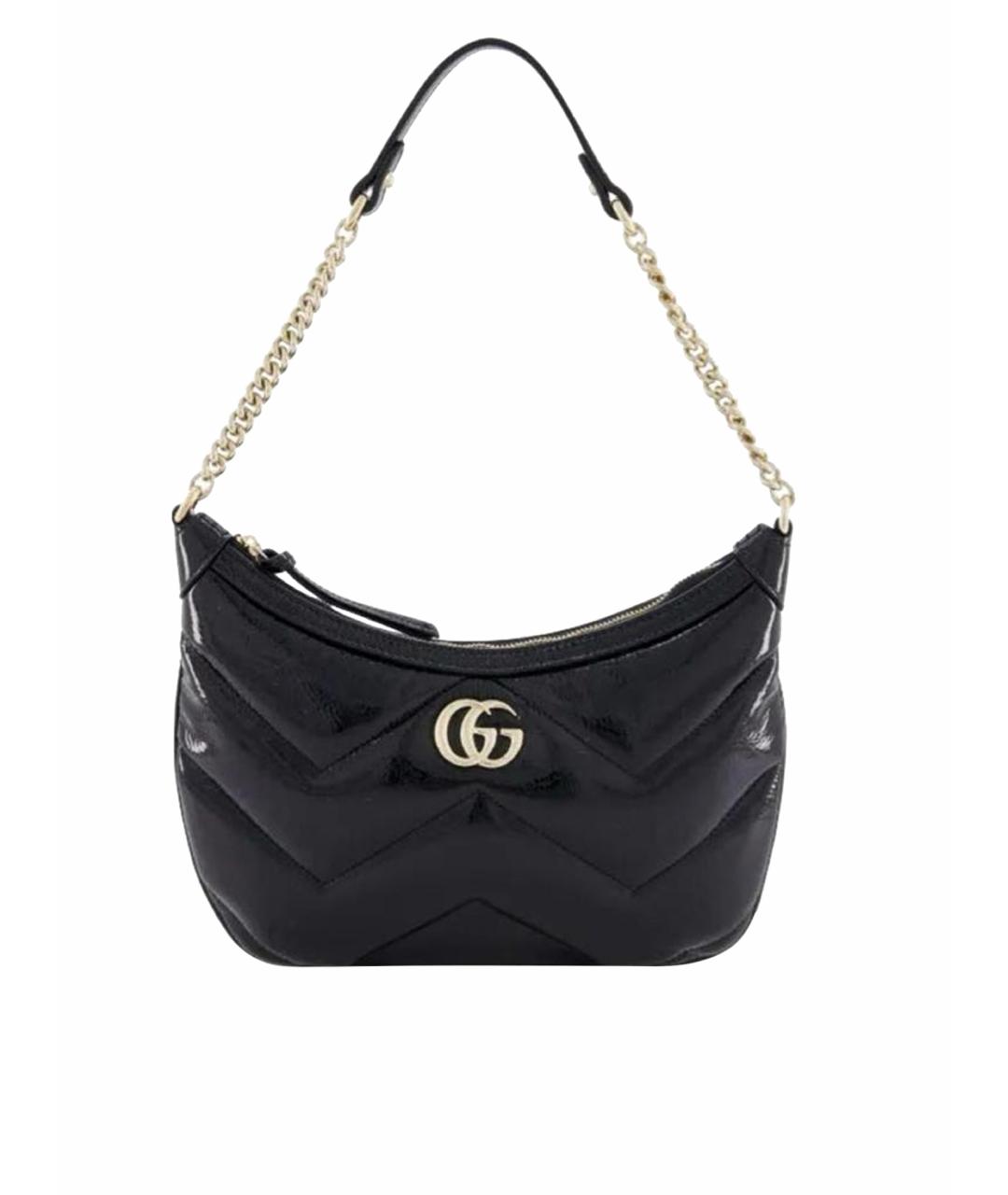GUCCI Черная кожаная сумка через плечо, фото 1