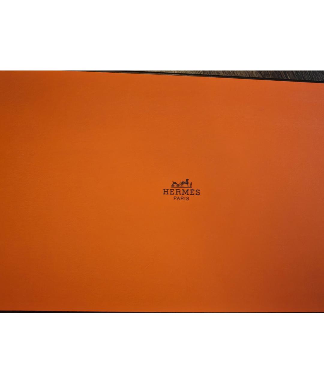 HERMES Коралловые кожаные мюли, фото 8