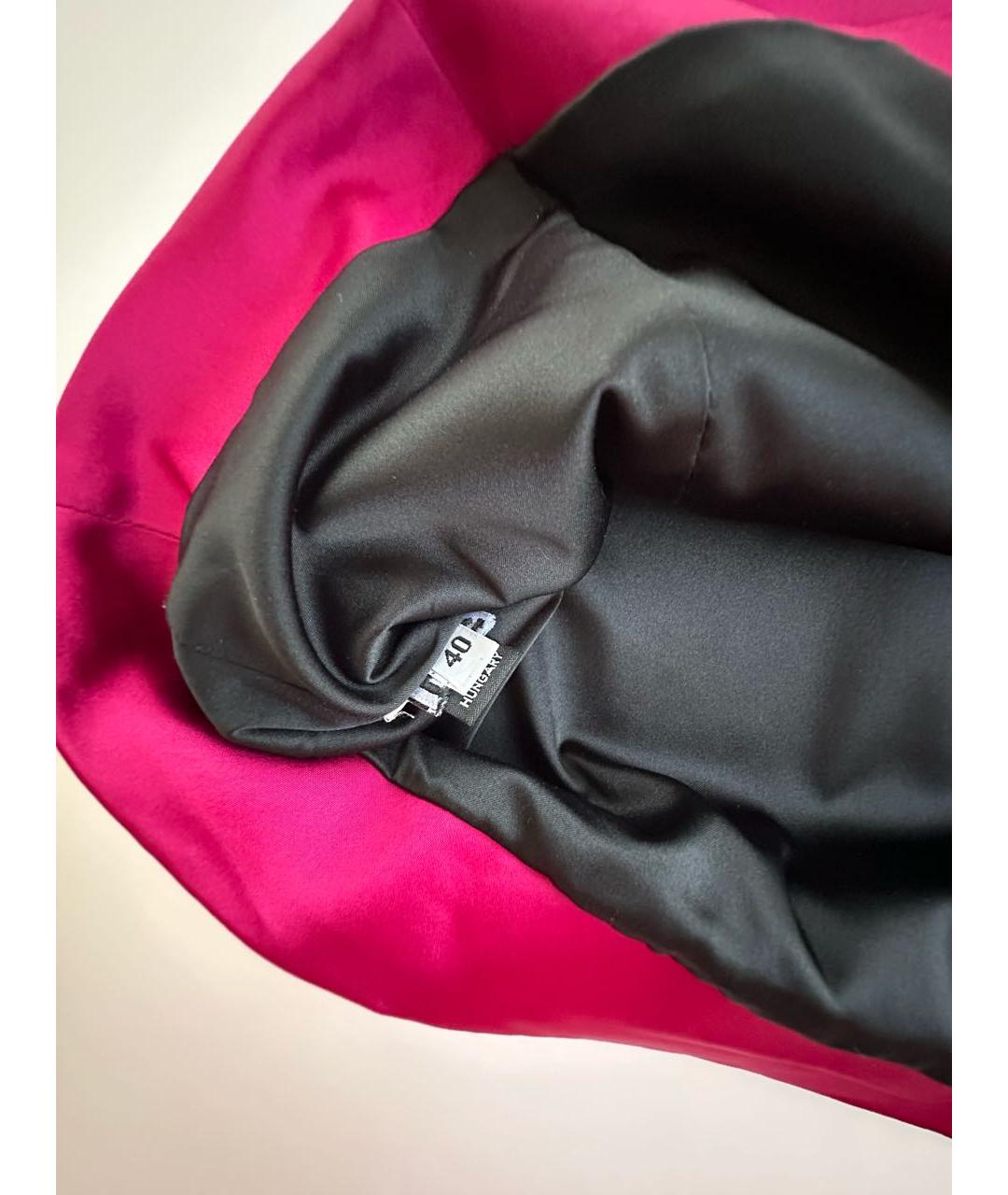 DOLCE&GABBANA Розовое атласное коктейльное платье, фото 5