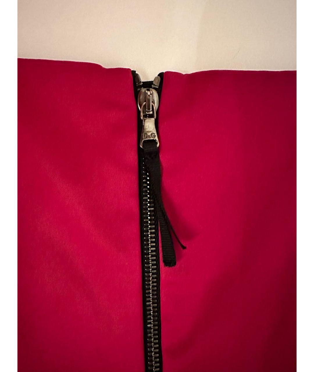 DOLCE&GABBANA Розовое атласное коктейльное платье, фото 6