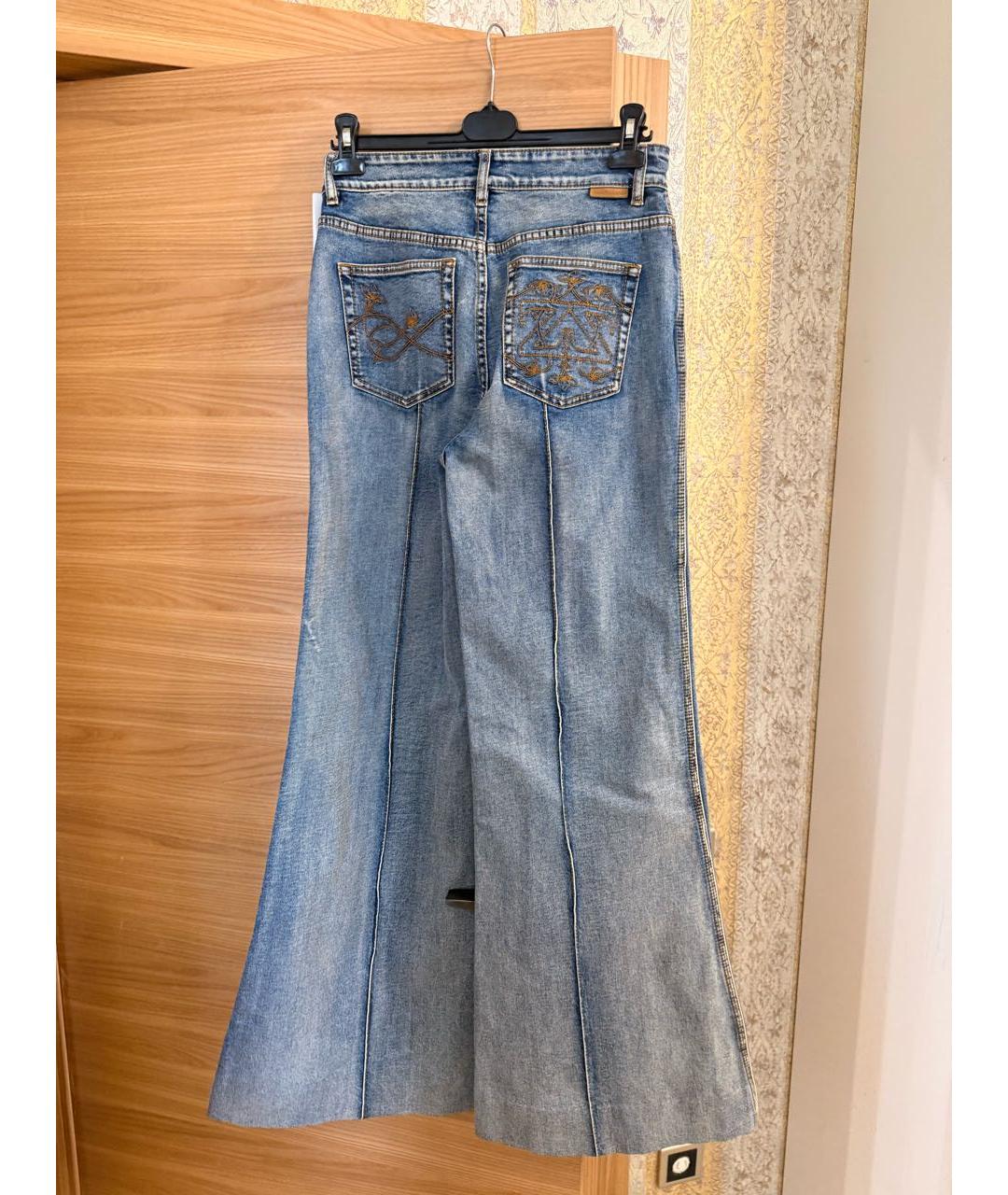 ZIMMERMANN Голубые хлопко-эластановые джинсы клеш, фото 3