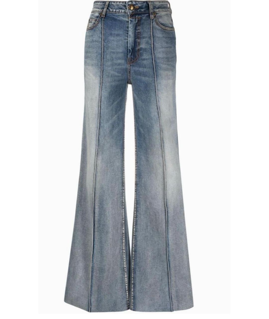 ZIMMERMANN Голубые хлопко-эластановые джинсы клеш, фото 9