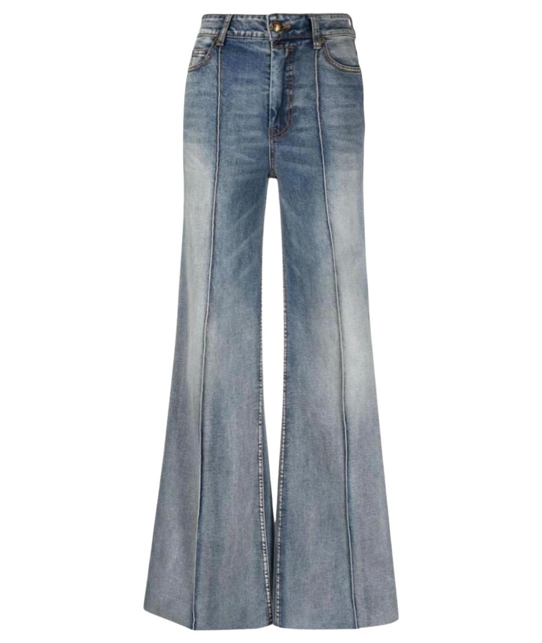 ZIMMERMANN Голубые хлопко-эластановые джинсы клеш, фото 1