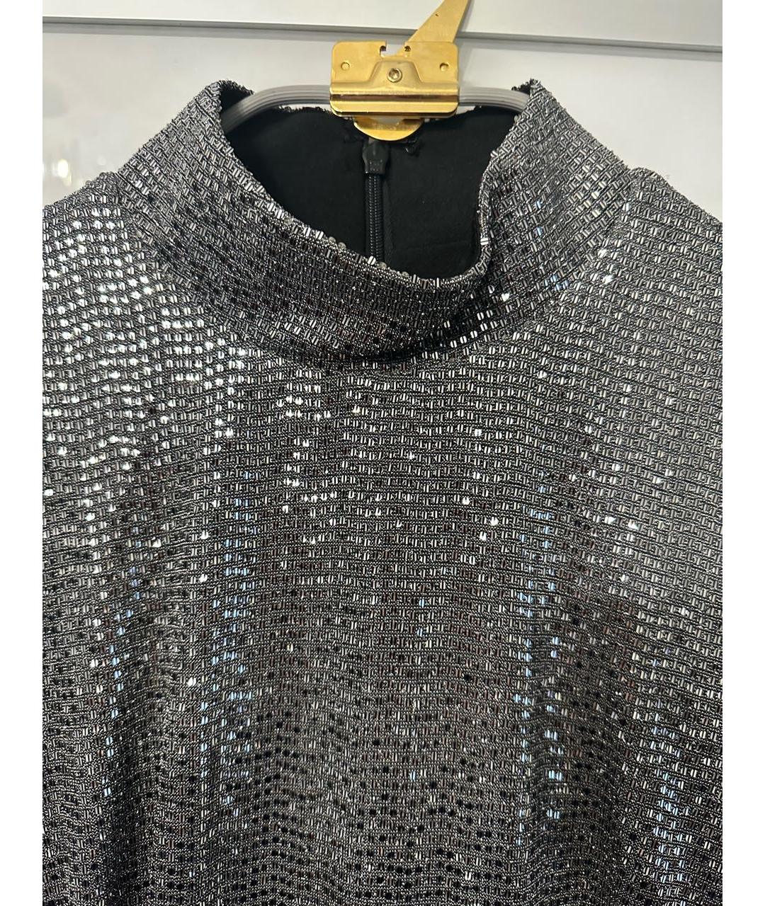 BADGLEY MISCHKA Серебряное вечернее платье, фото 3