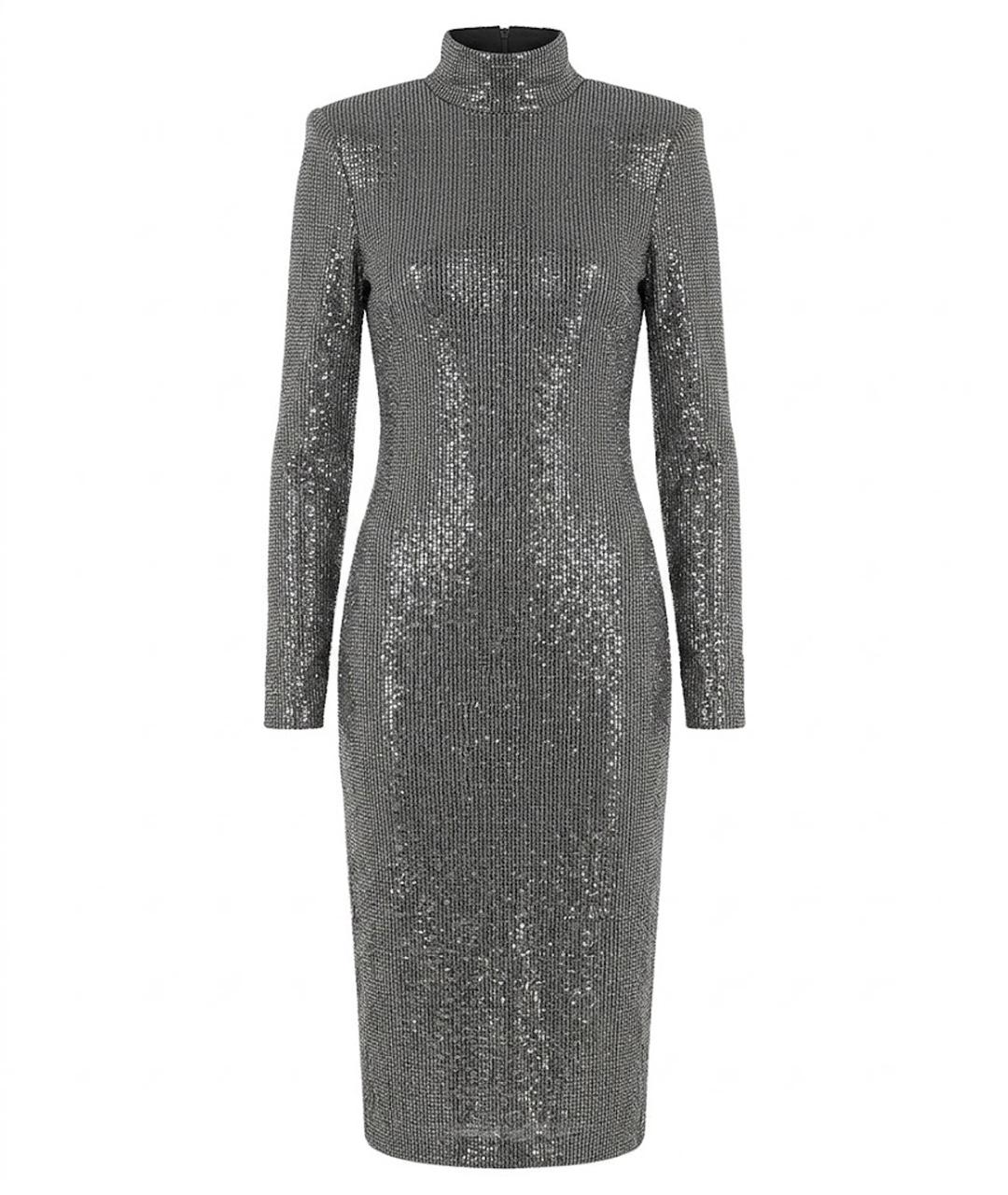 BADGLEY MISCHKA Серебряное вечернее платье, фото 1