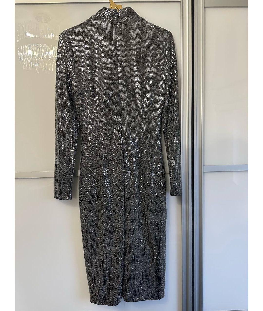 BADGLEY MISCHKA Серебряное вечернее платье, фото 2