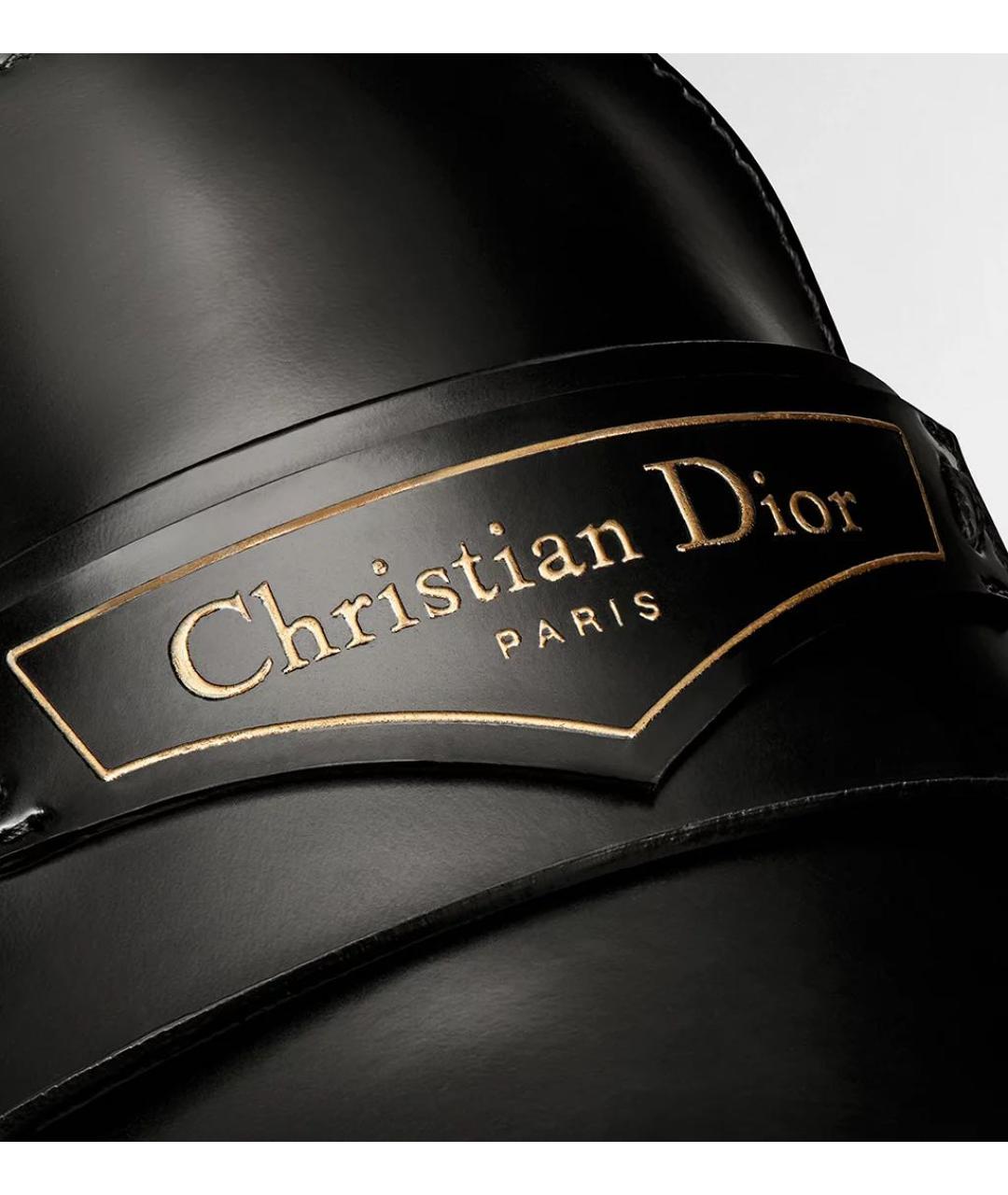 CHRISTIAN DIOR Черные кожаные лоферы, фото 6