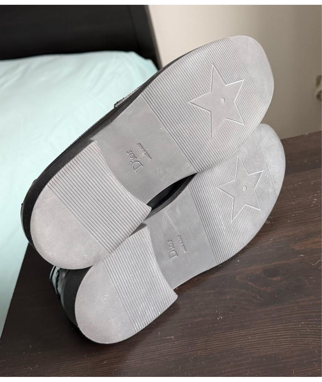 CHRISTIAN DIOR Черные кожаные лоферы, фото 5