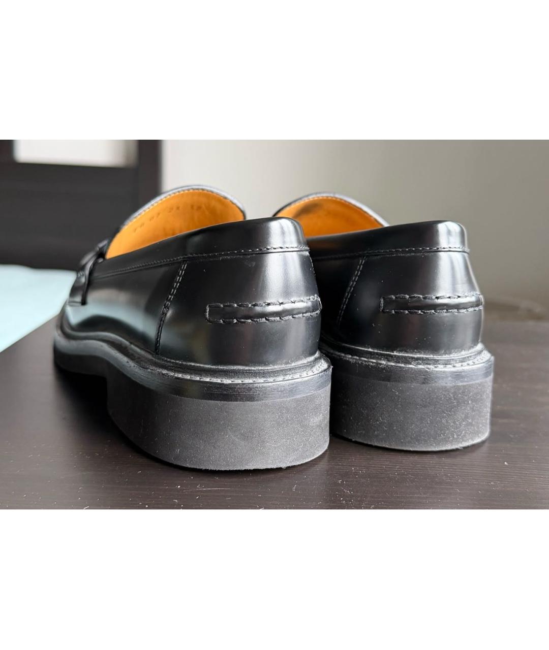 CHRISTIAN DIOR Черные кожаные лоферы, фото 4