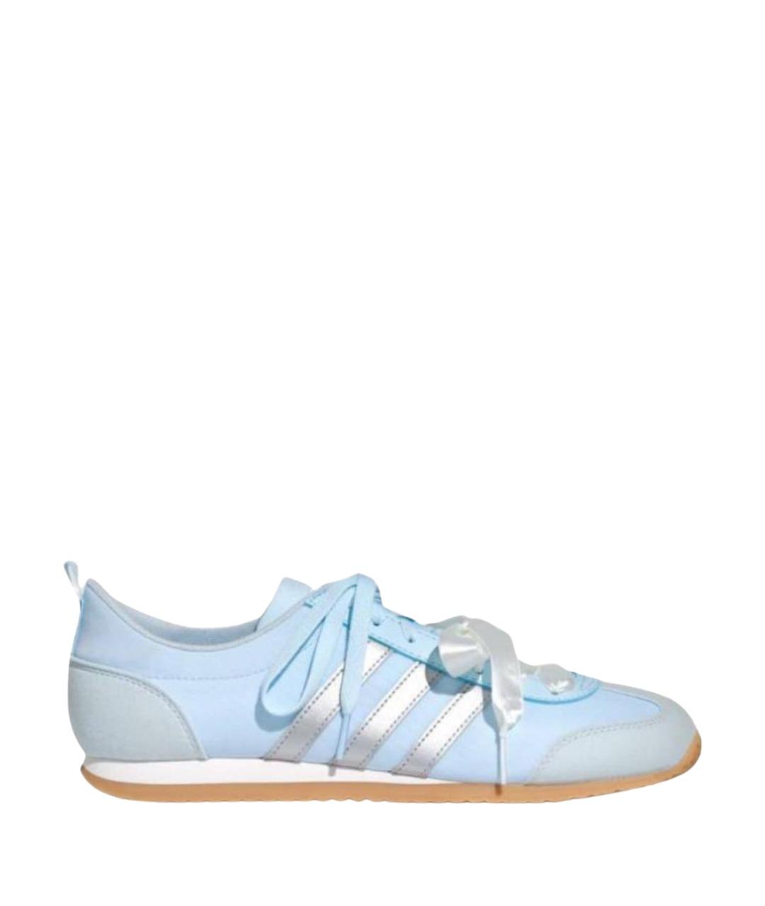 ADIDAS Голубые кожаные кроссовки, фото 1