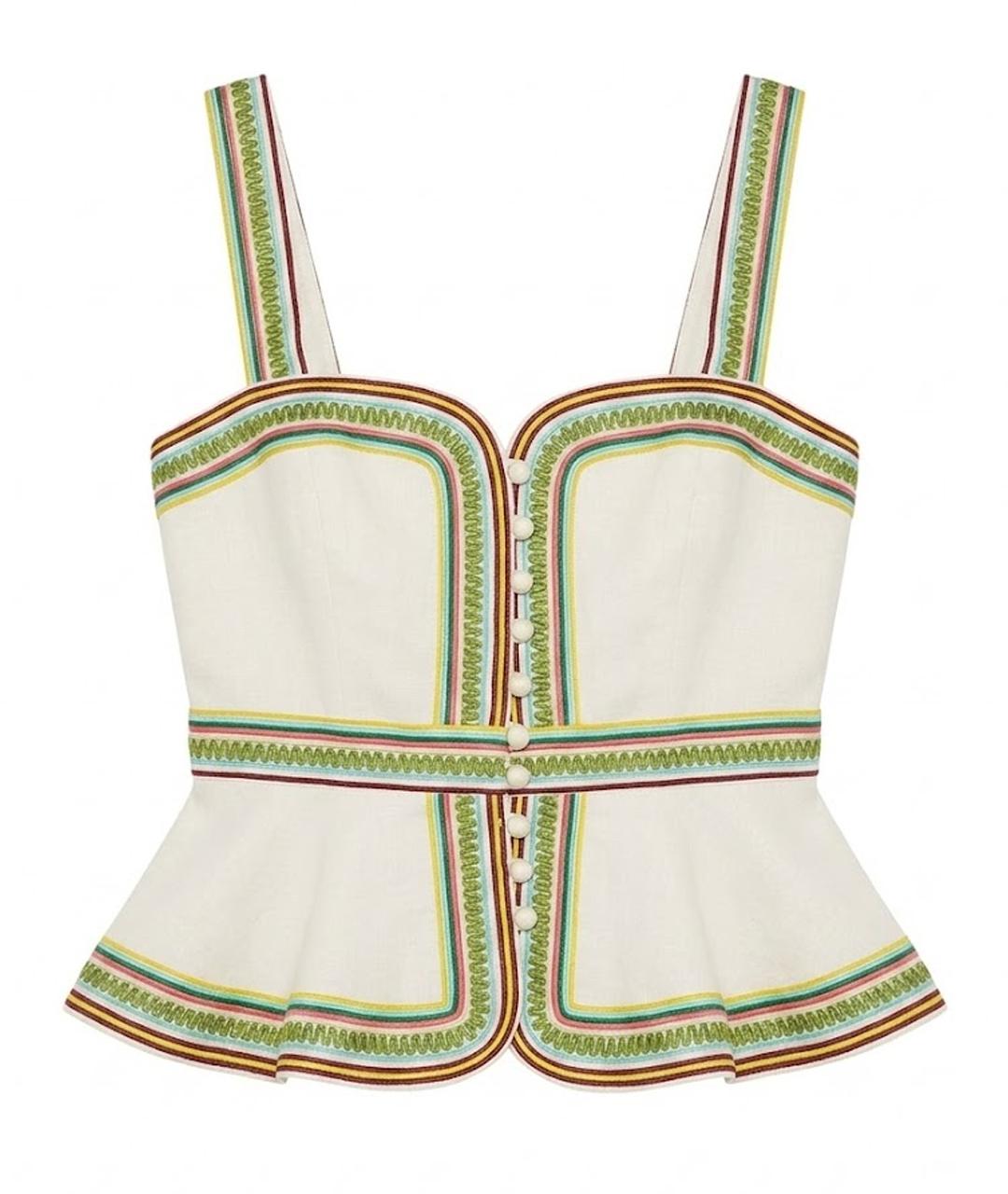 ZIMMERMANN Бежевая льняная блузы, фото 1