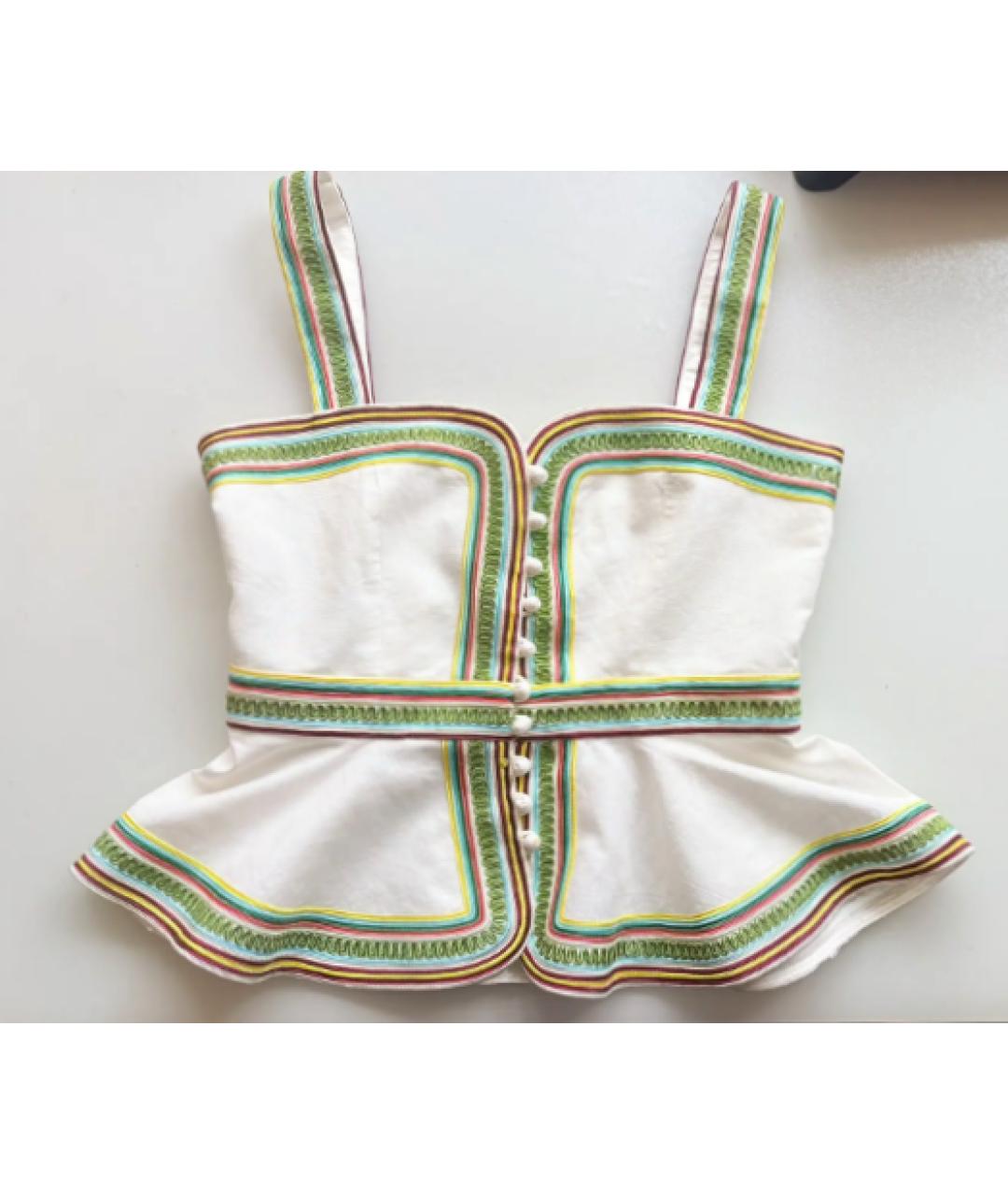 ZIMMERMANN Бежевая льняная блузы, фото 7