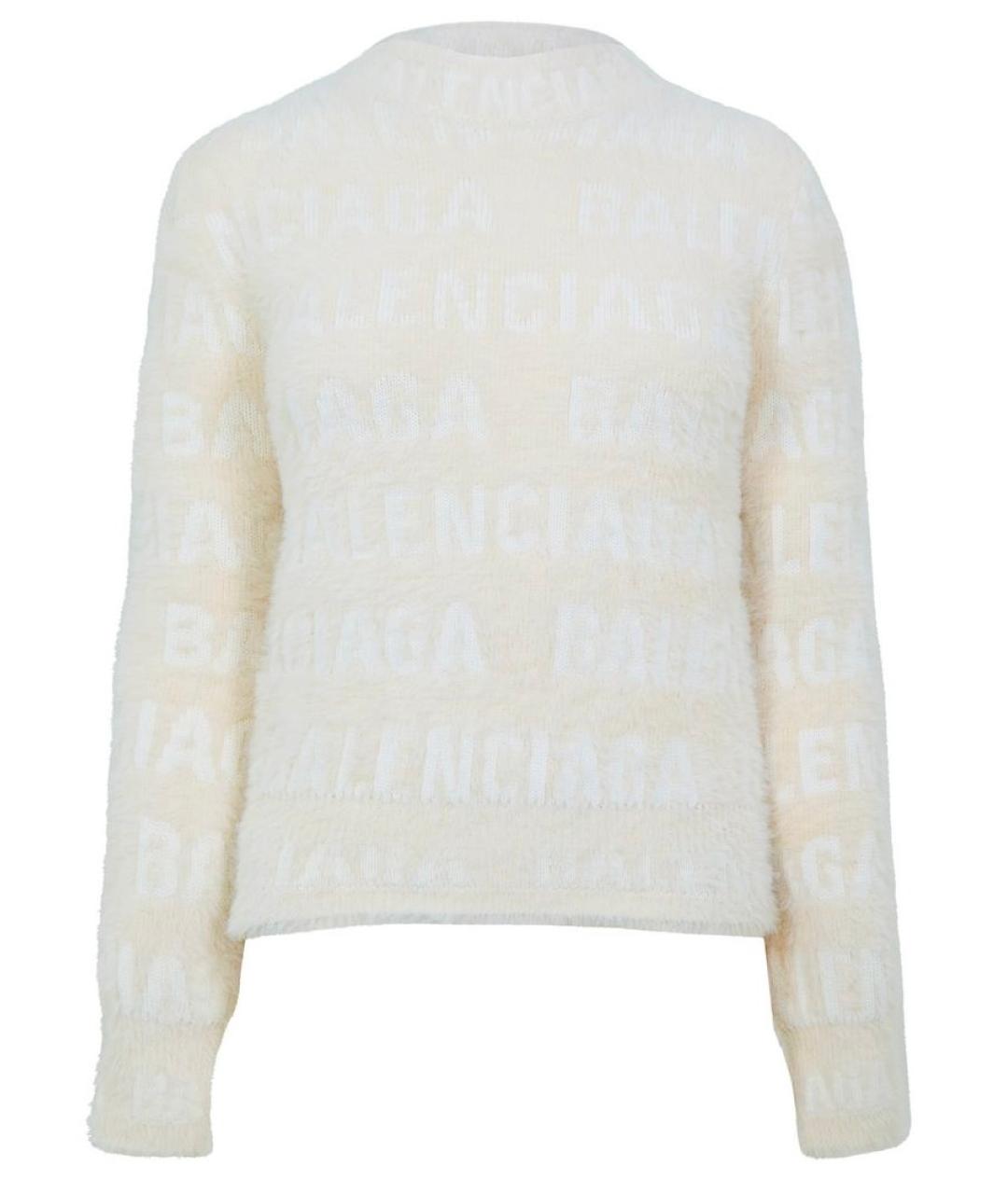 BALENCIAGA Бежевый шерстяной джемпер / свитер, фото 1
