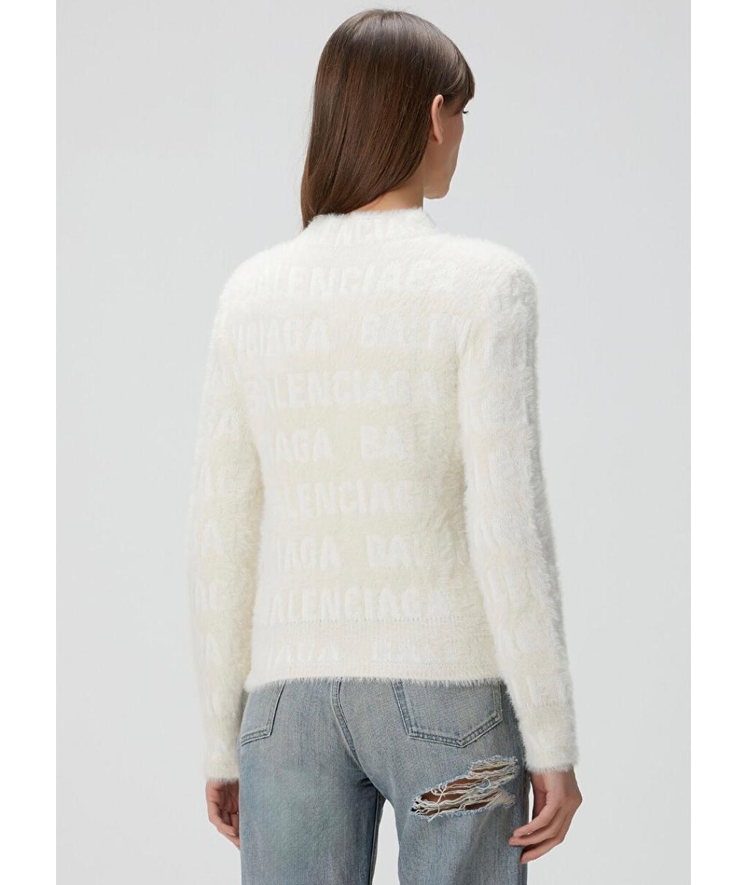 BALENCIAGA Бежевый шерстяной джемпер / свитер, фото 5