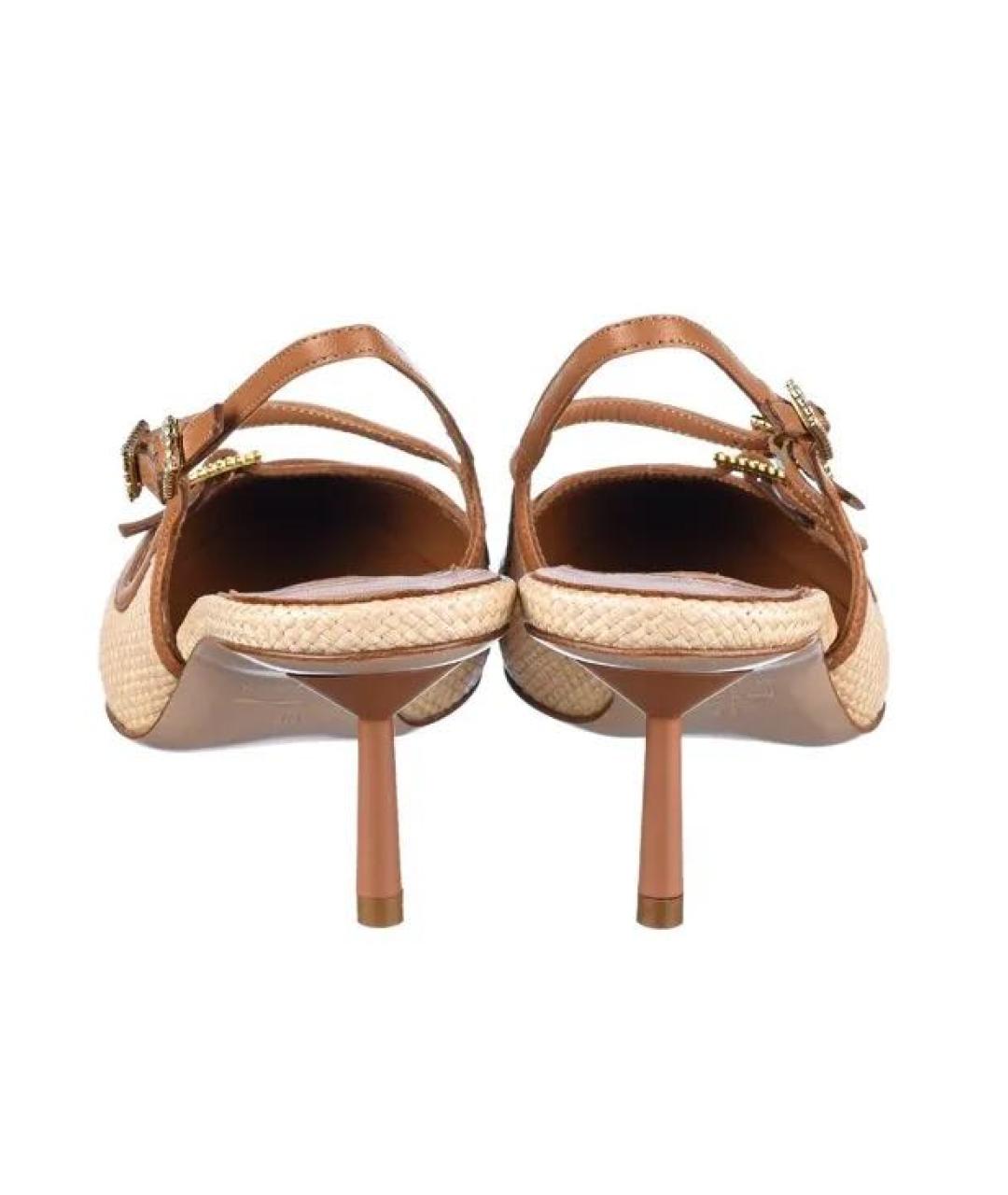 LE SILLA Бежевые кожаные босоножки, фото 3
