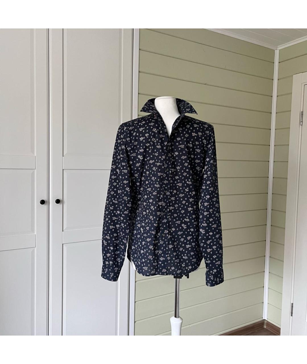 PAUL SMITH Темно-синяя хлопковая кэжуал рубашка, фото 3