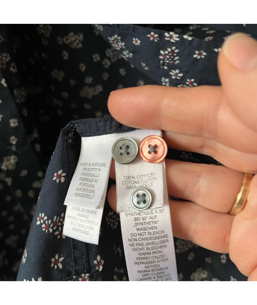 PAUL SMITH Темно-синяя хлопковая кэжуал рубашка, фото 7