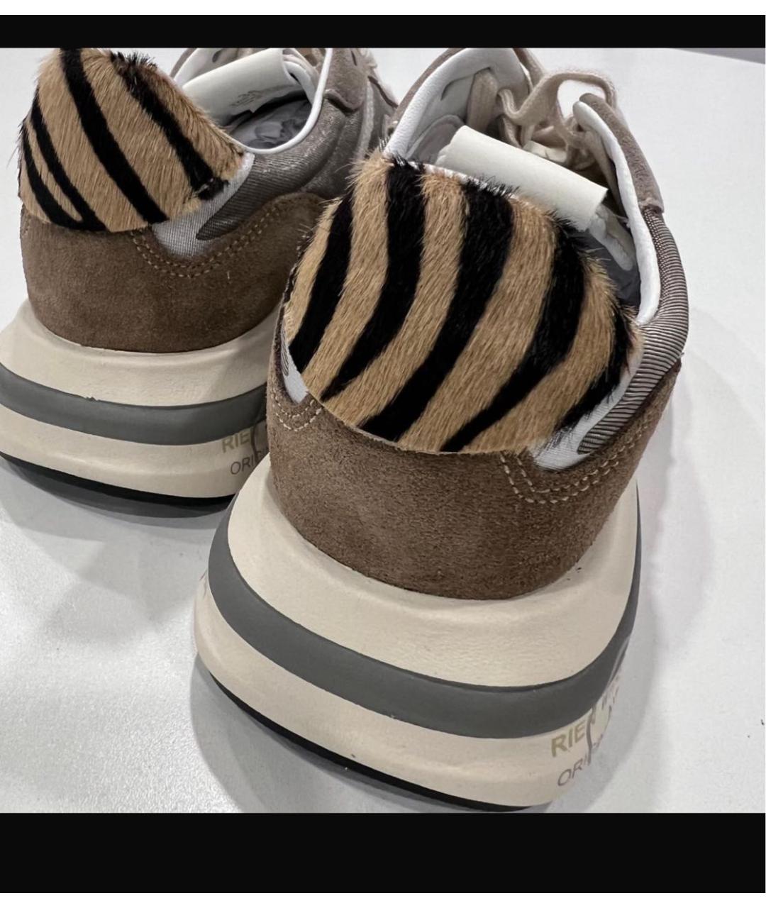 PREMIATA Коричневые текстильные кроссовки, фото 5