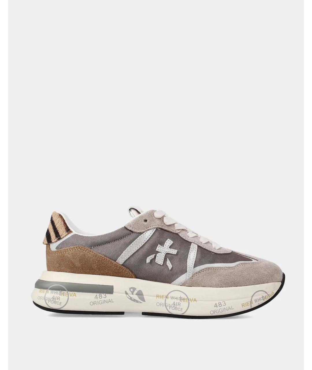 PREMIATA Коричневые текстильные кроссовки, фото 6