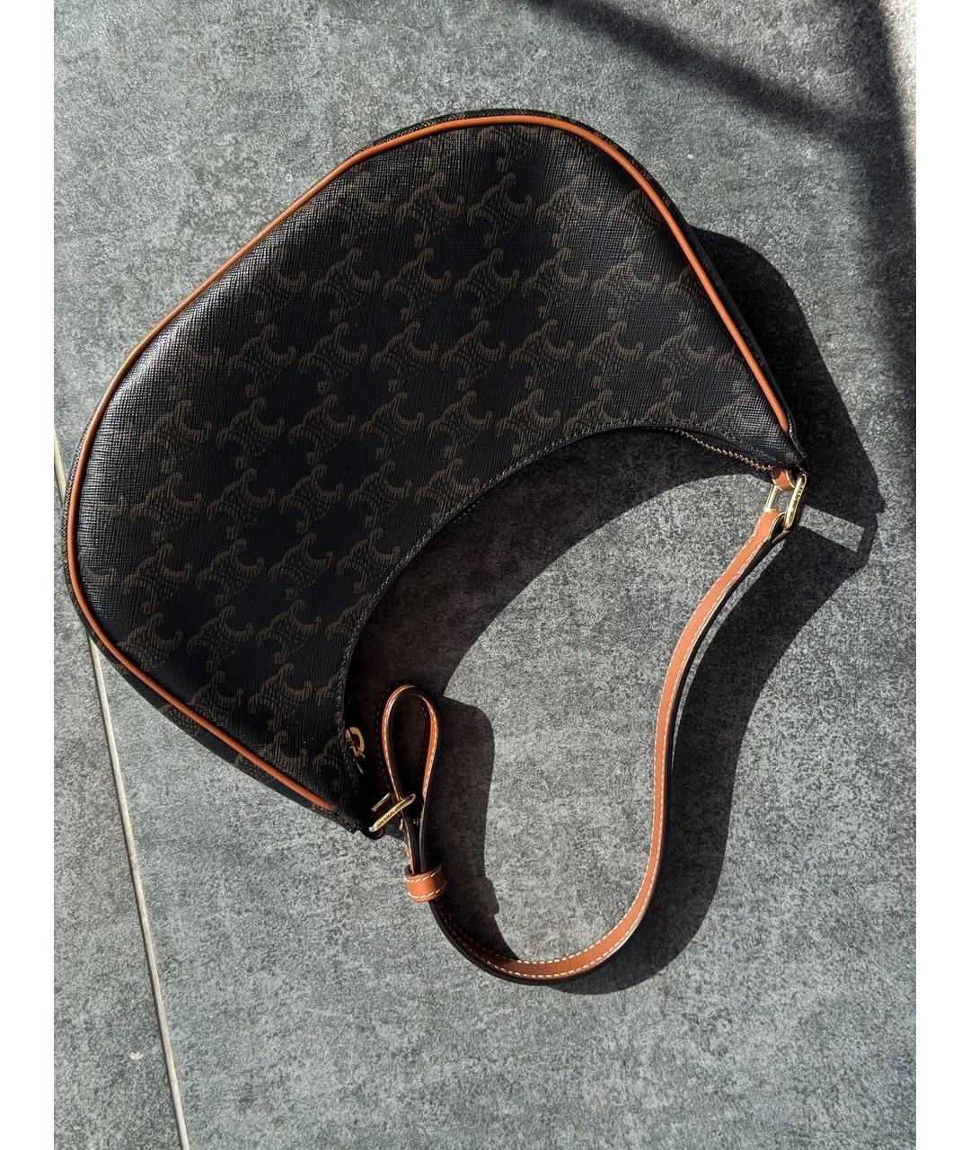 CELINE Горчичная сумка с короткими ручками, фото 2