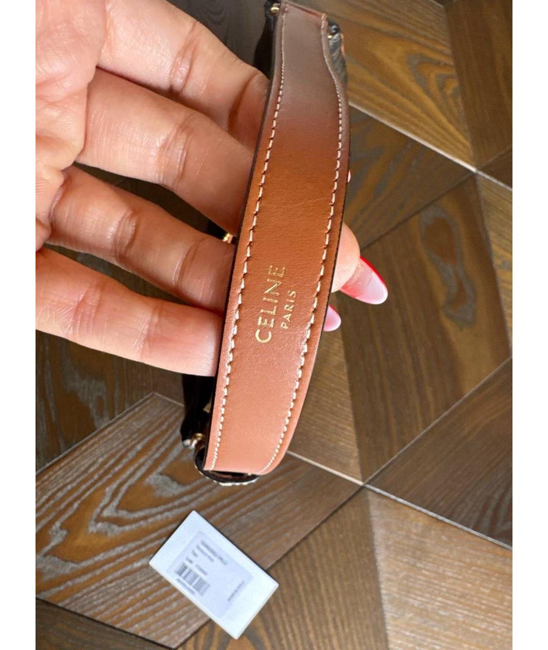 CELINE Горчичная сумка с короткими ручками, фото 7
