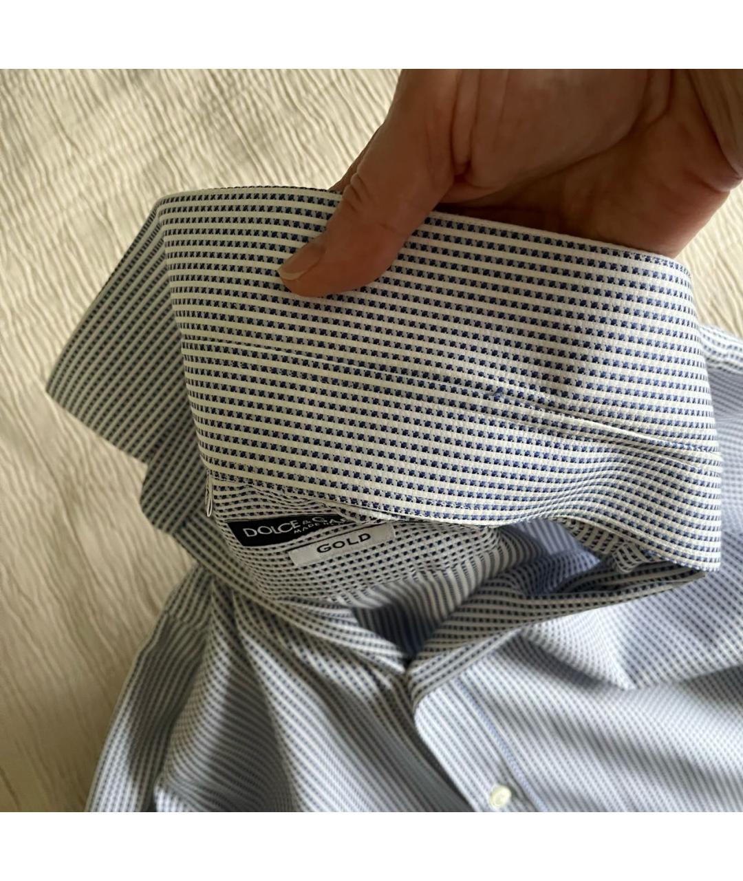 DOLCE&GABBANA Белая хлопковая кэжуал рубашка, фото 7