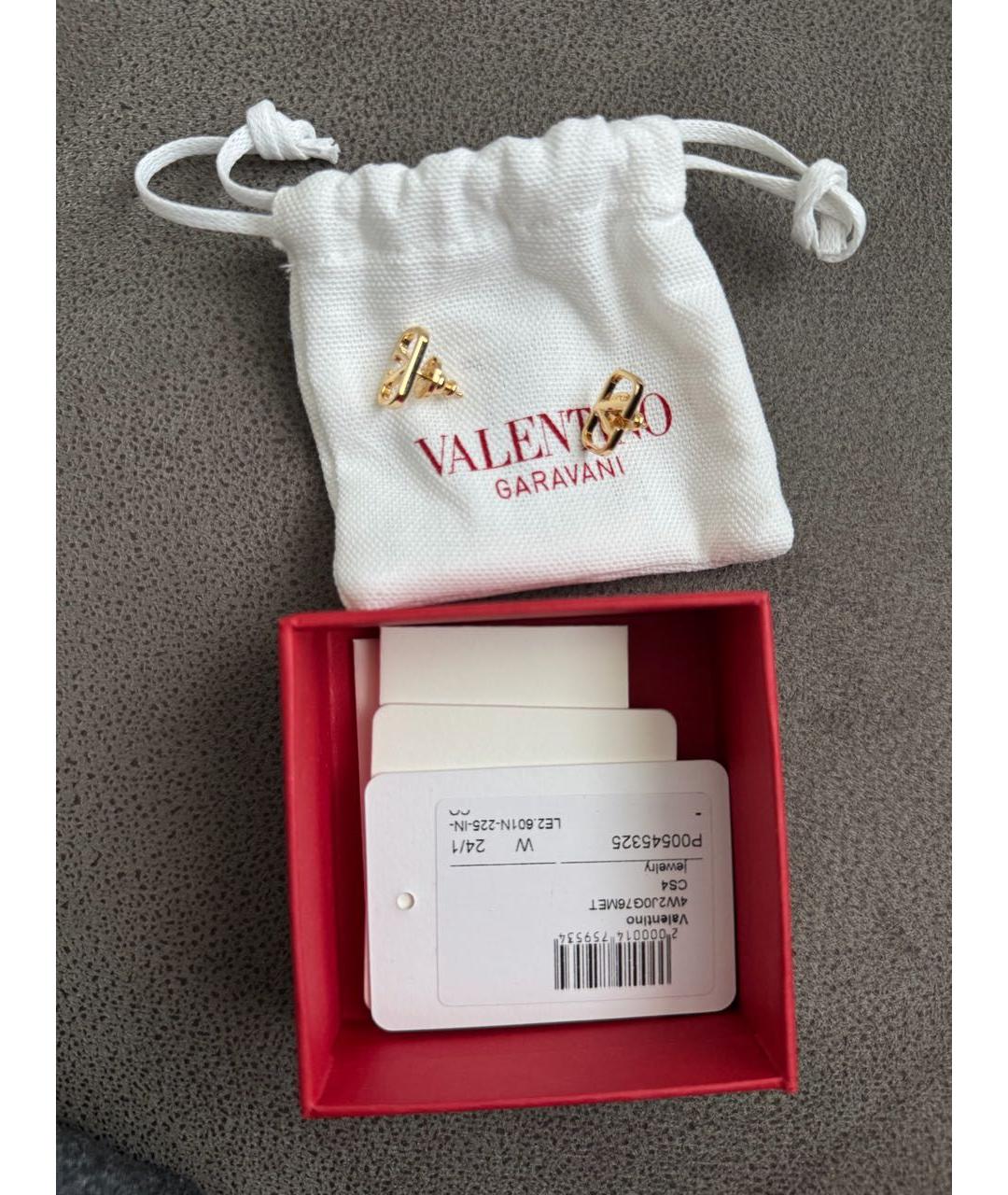 VALENTINO Золотые металлические серьги, фото 6