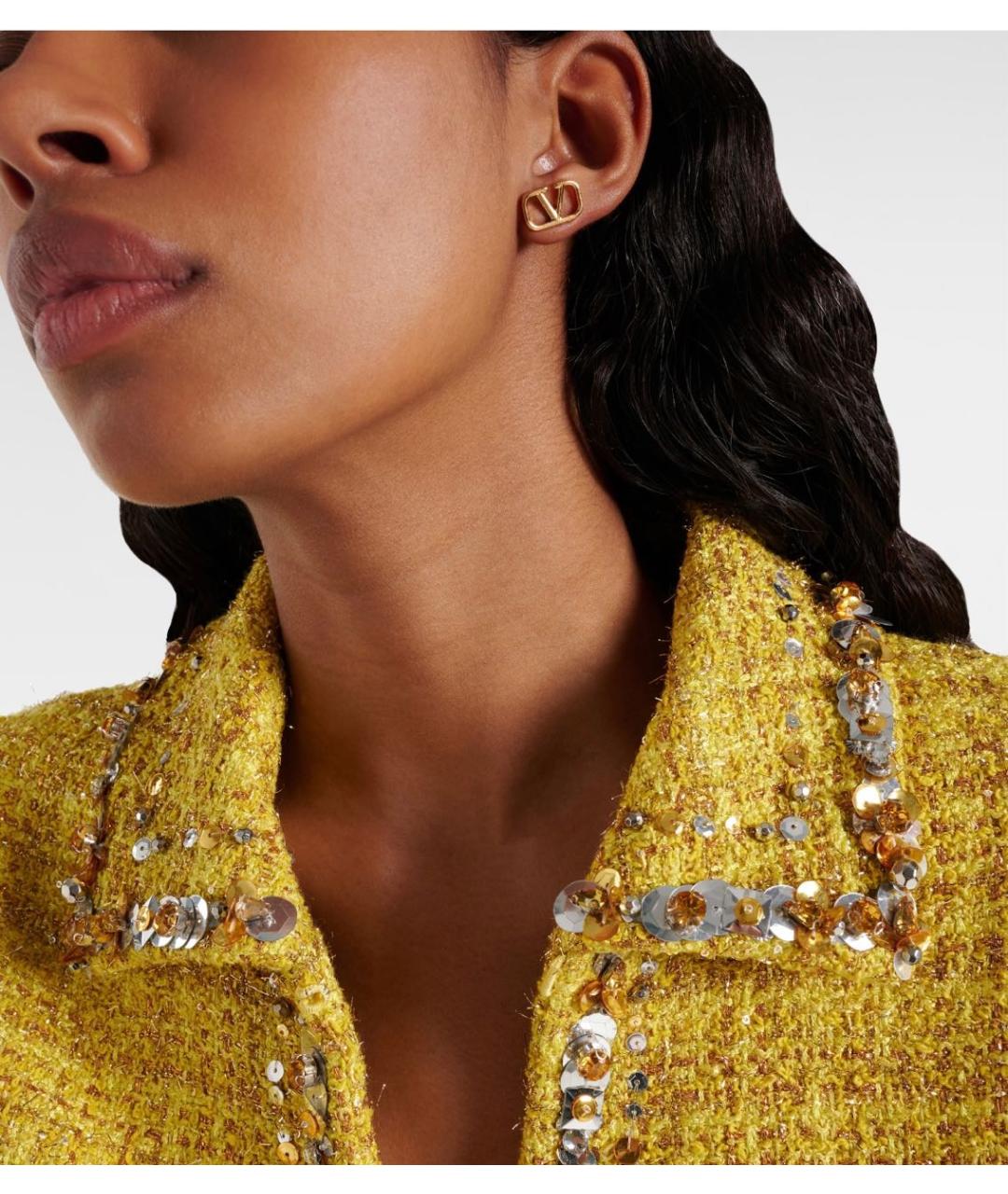 VALENTINO Золотые металлические серьги, фото 4